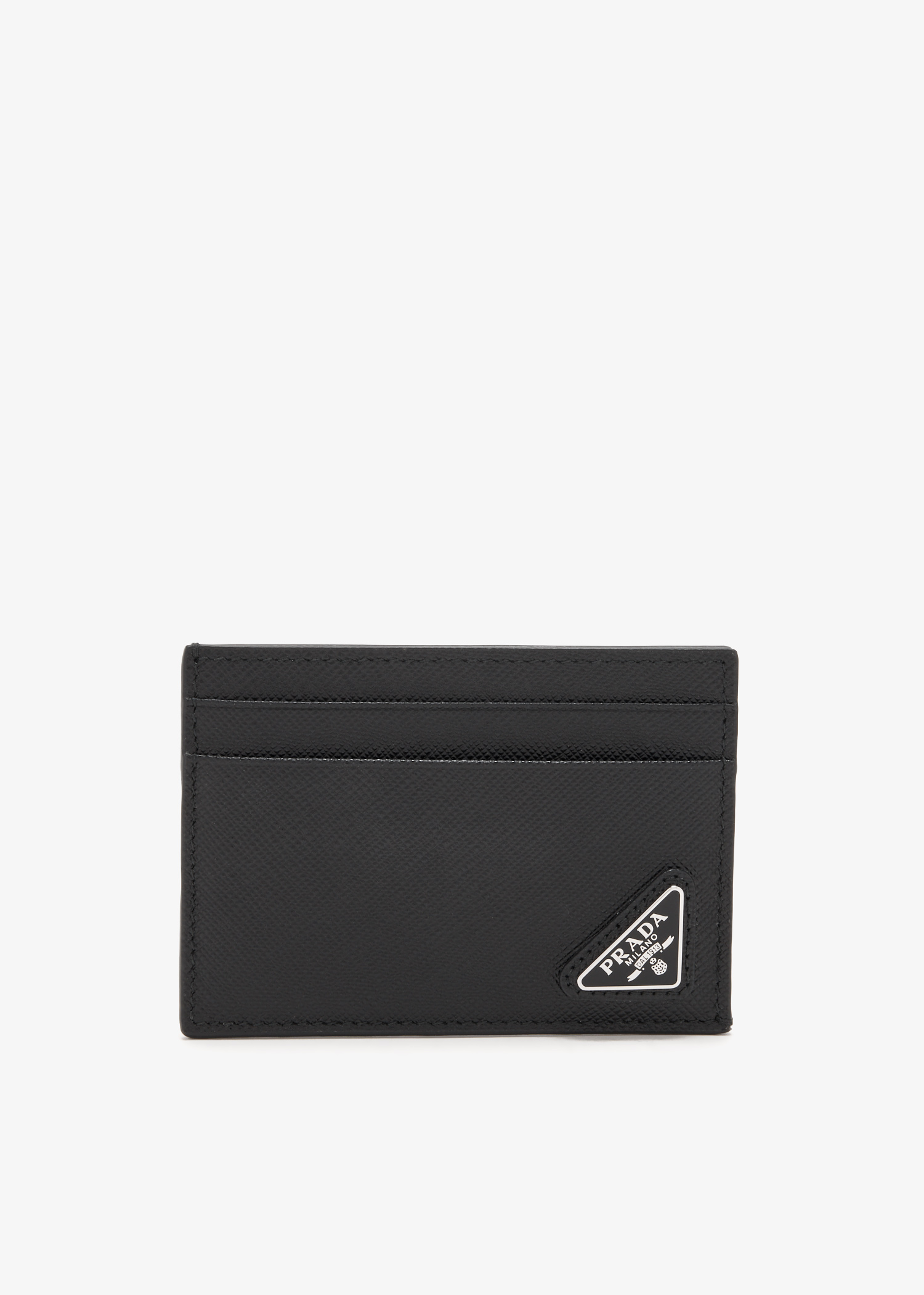 

Saffiano leather card holder, Black