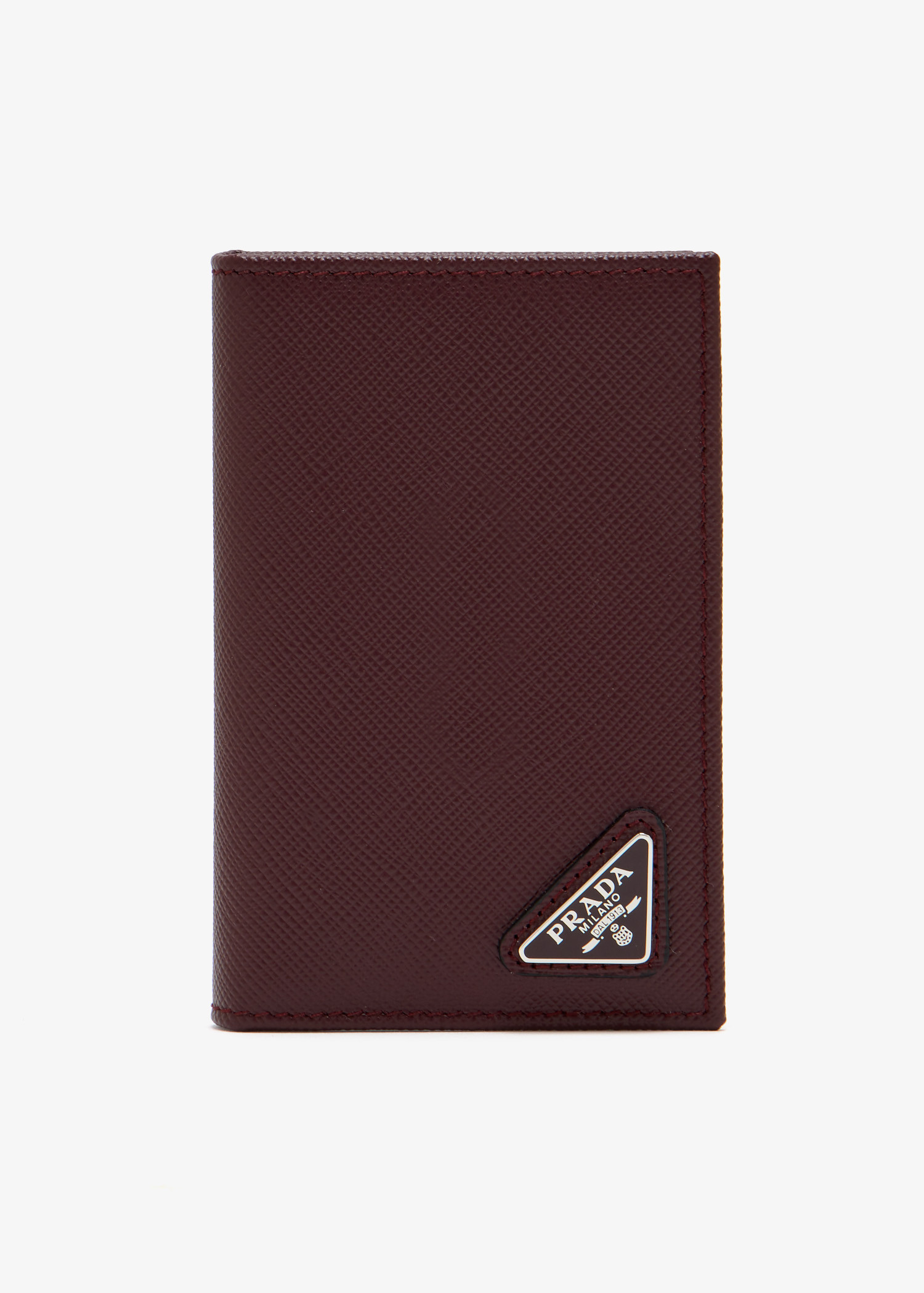 

Saffiano leather card holder, Burgundy
