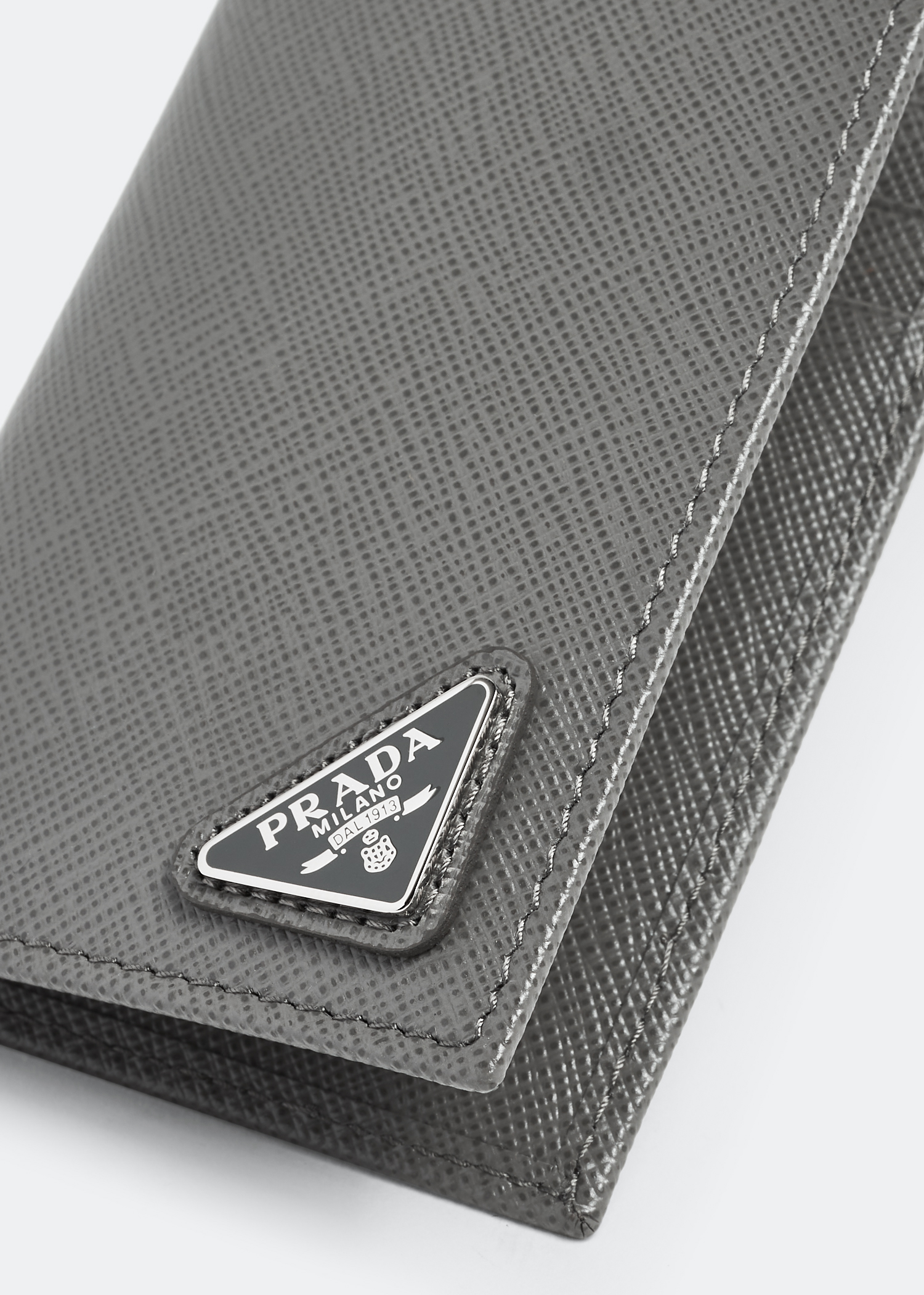 

Saffiano leather card holder, Green