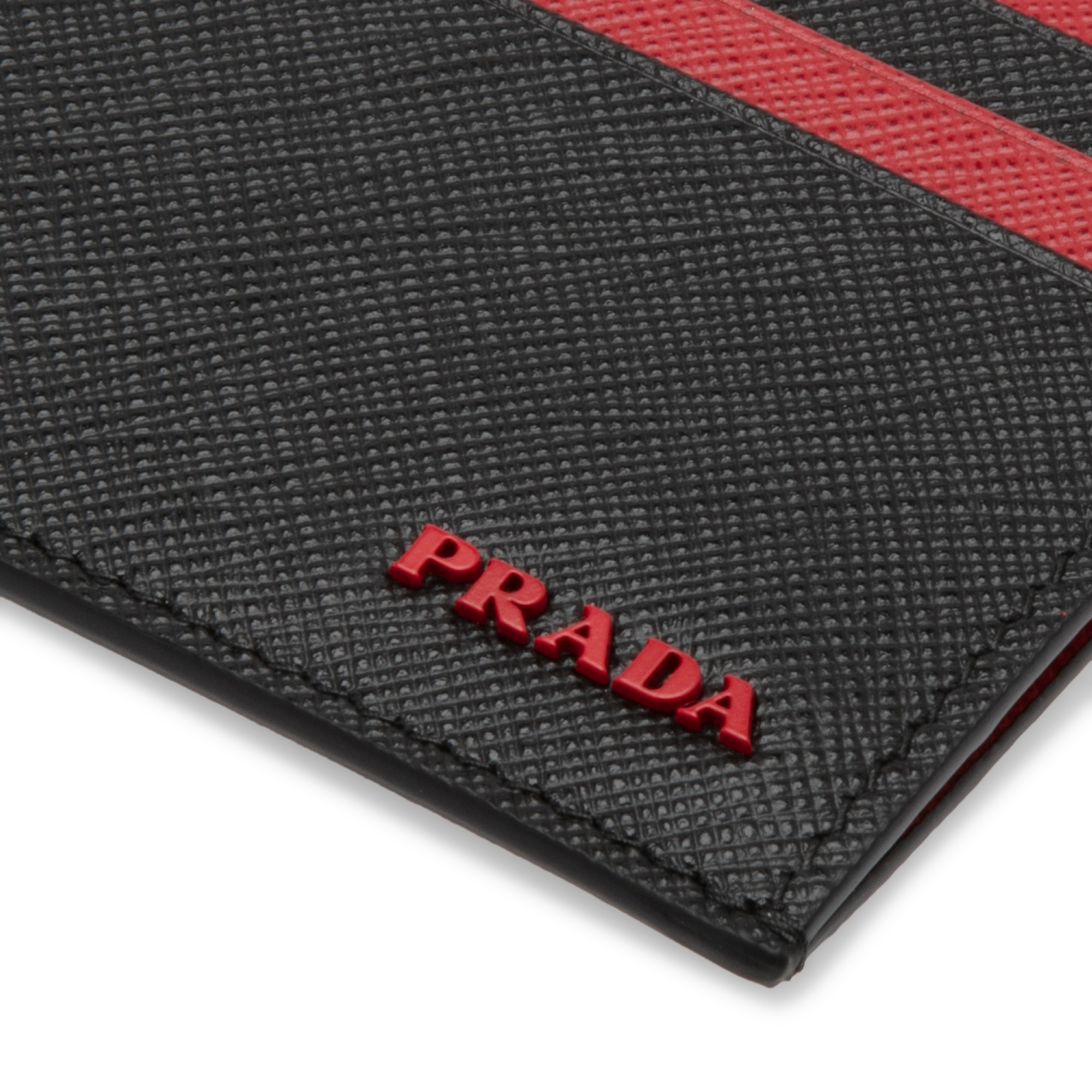 

Saffiano leather card holder, Black