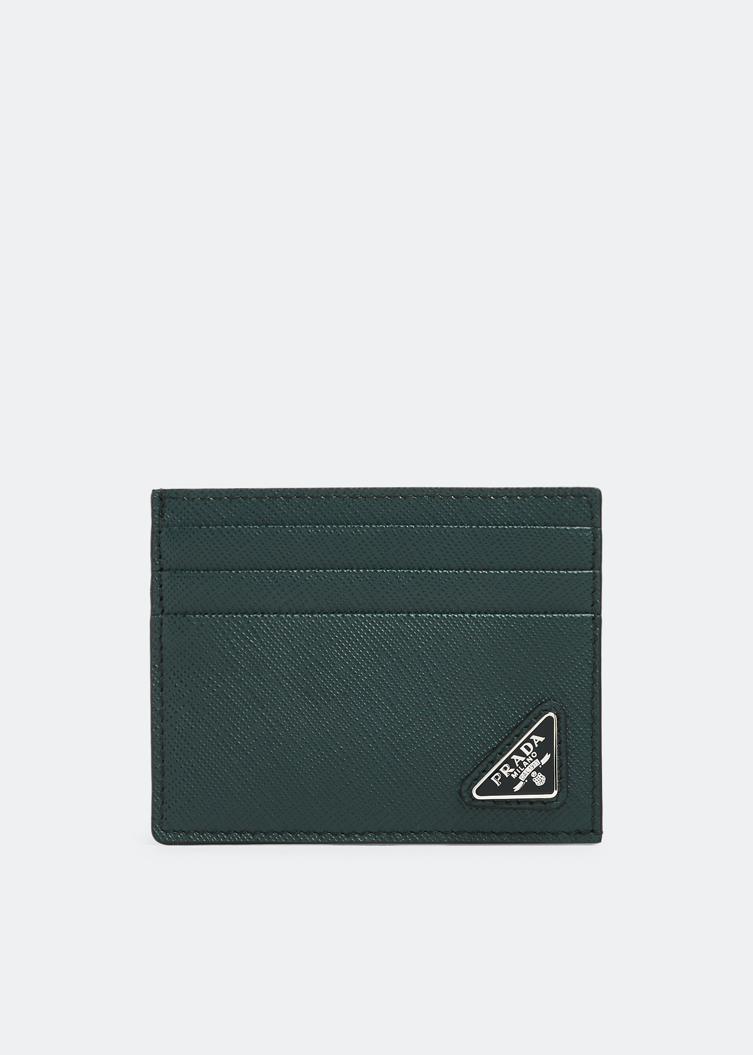 

Saffiano leather card holder, Green