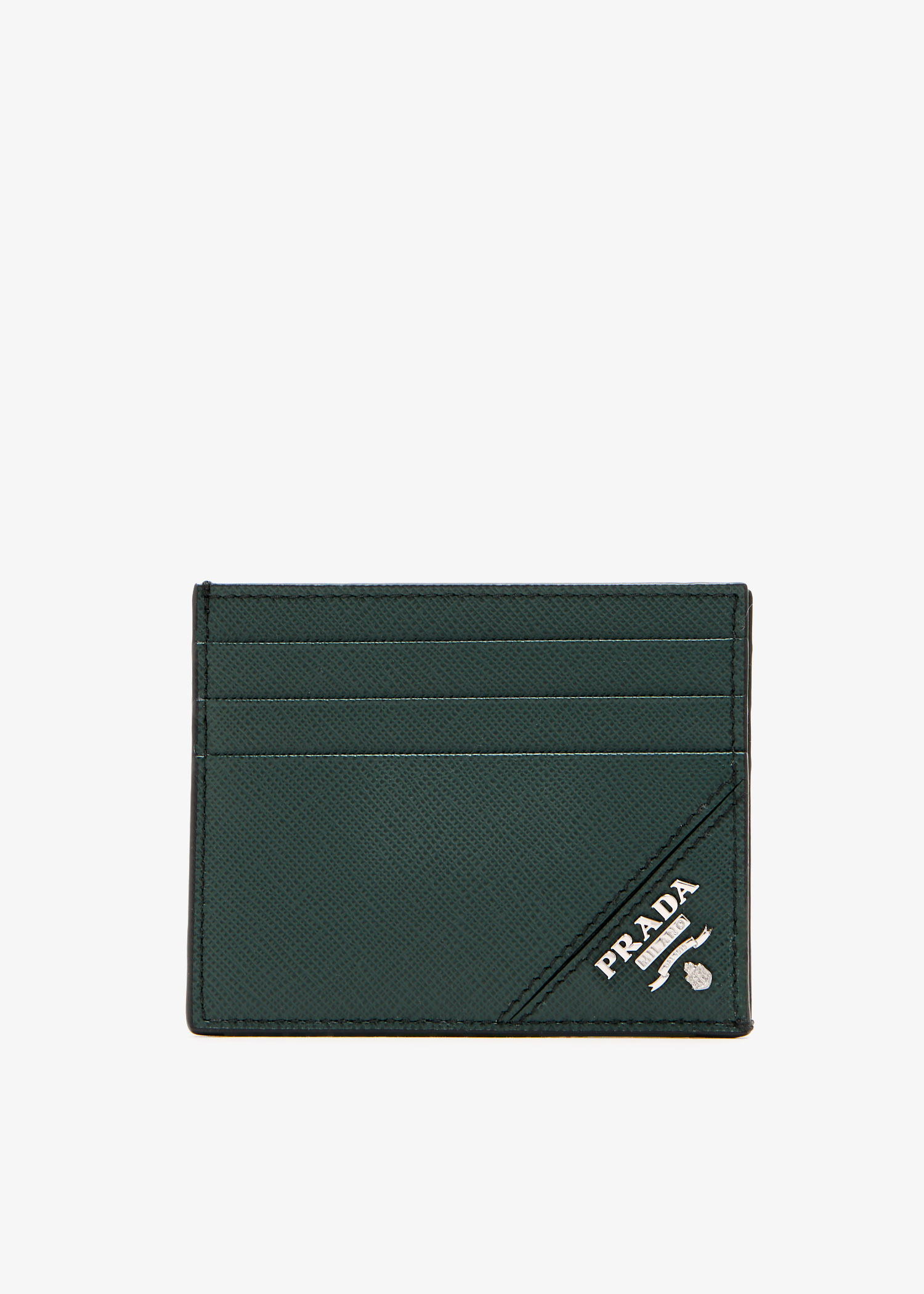 

Saffiano leather card holder, Green