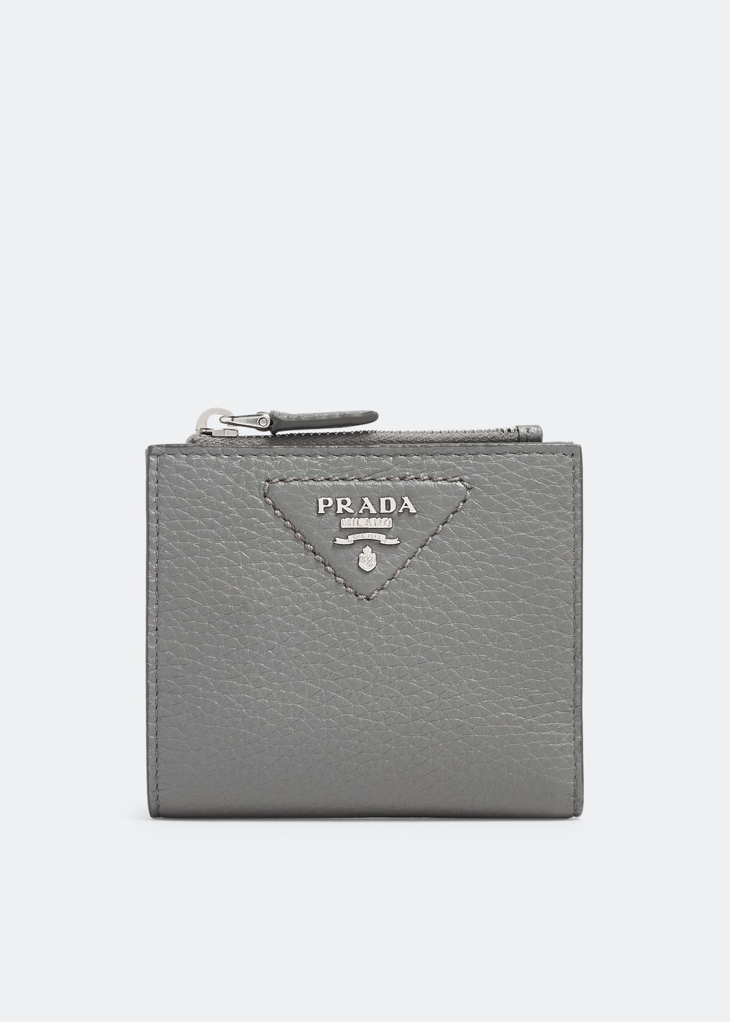 

Saffiano leather small wallet, Grey