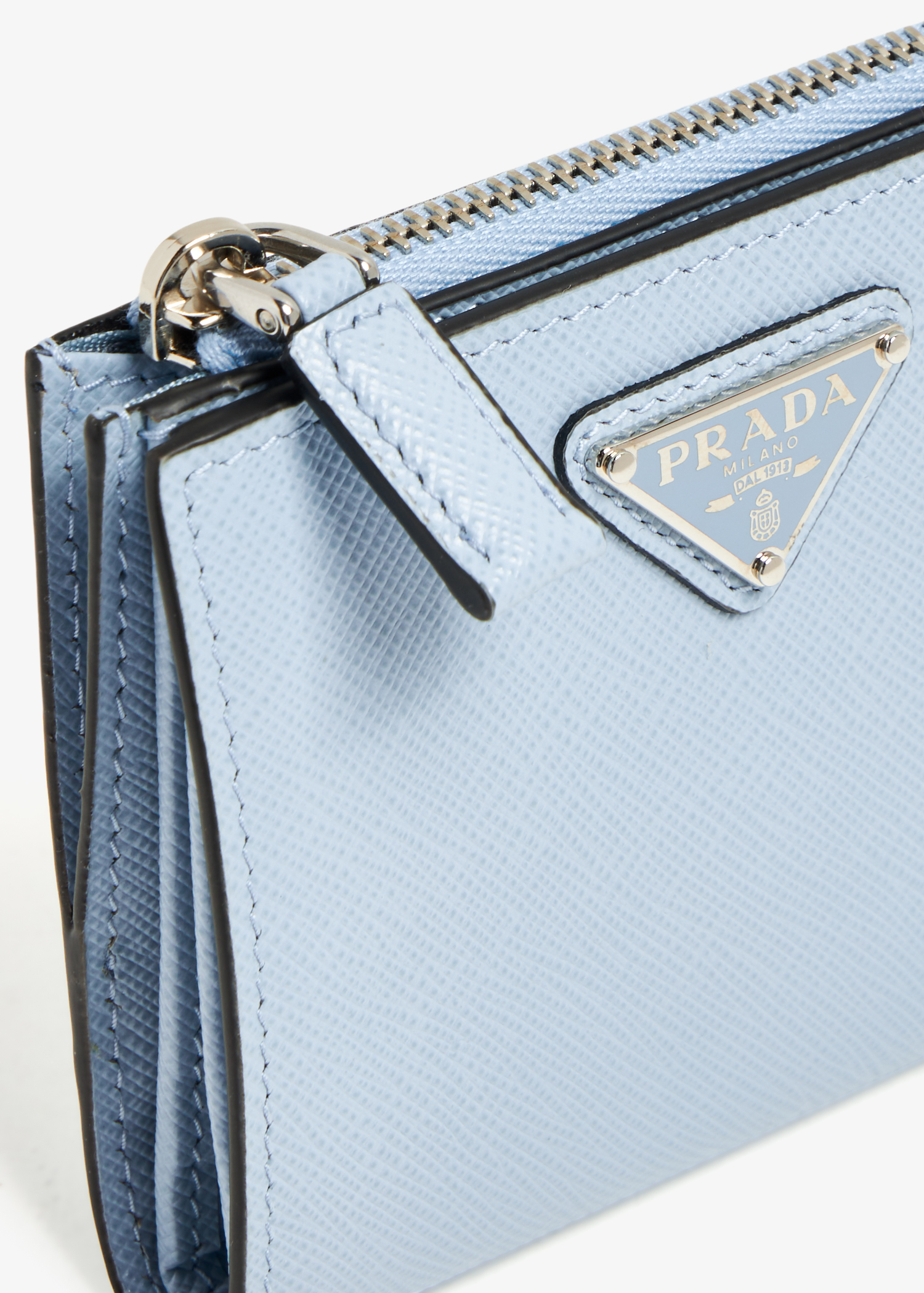 

Saffiano leather small wallet, Blue