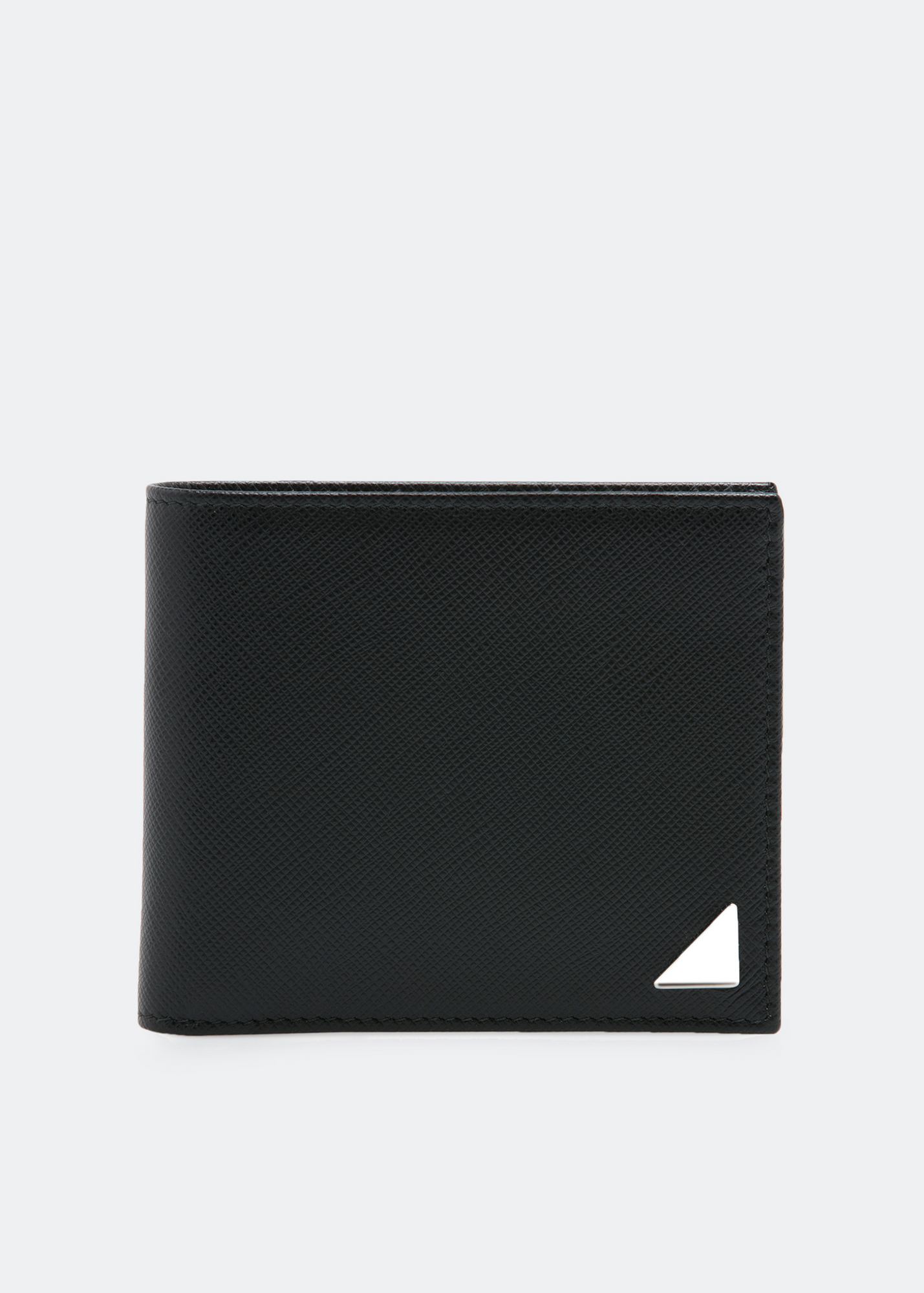 

Saffiano leather logo wallet, Black