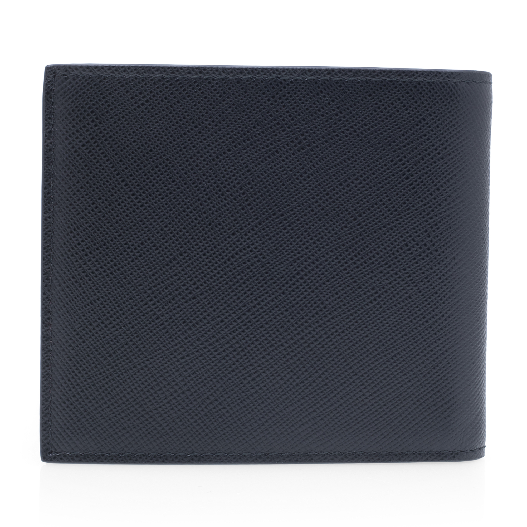 

Saffiano leather logo wallet, Blue