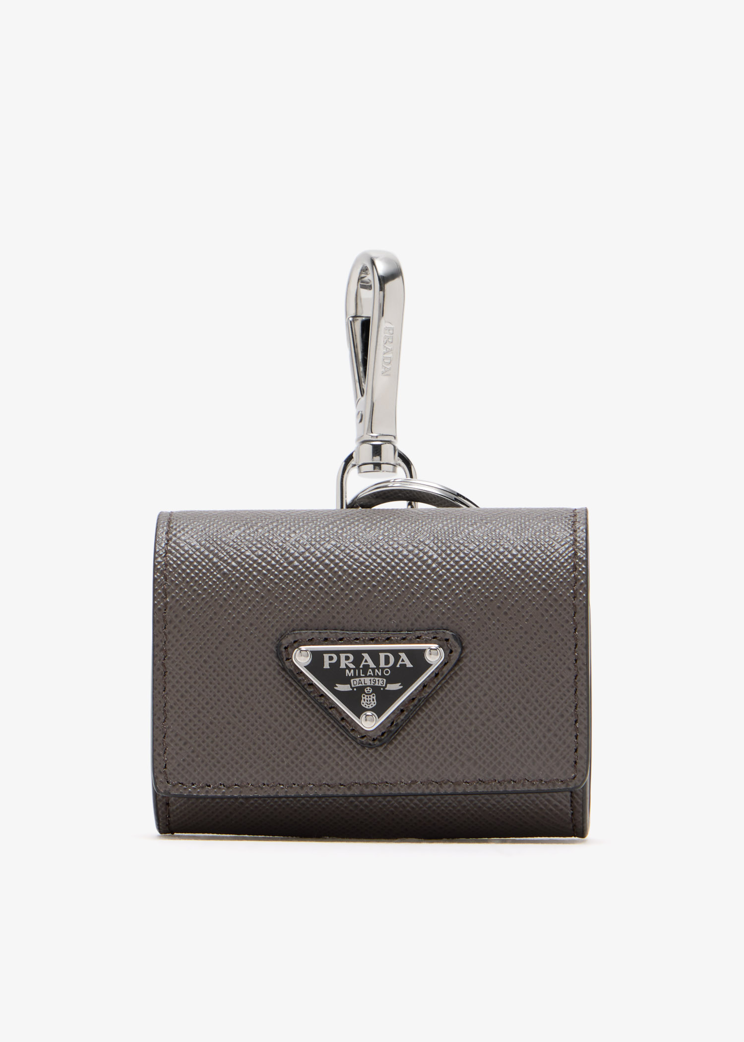 

Saffiano leather headphone case, Grey