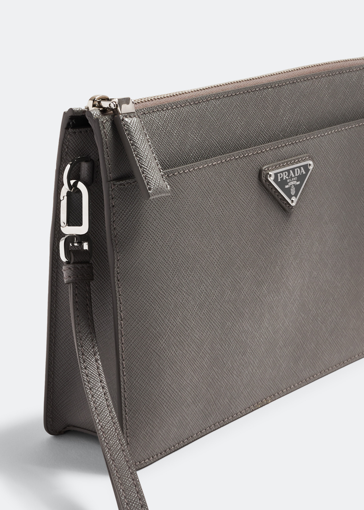 

Saffiano Leather pouch, Grey
