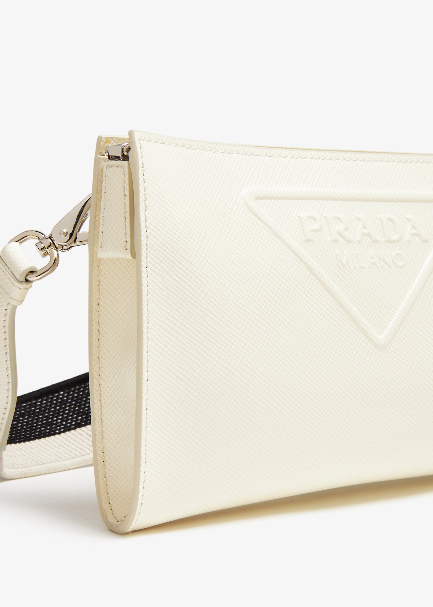 

Saffiano leather shoulder bag, White