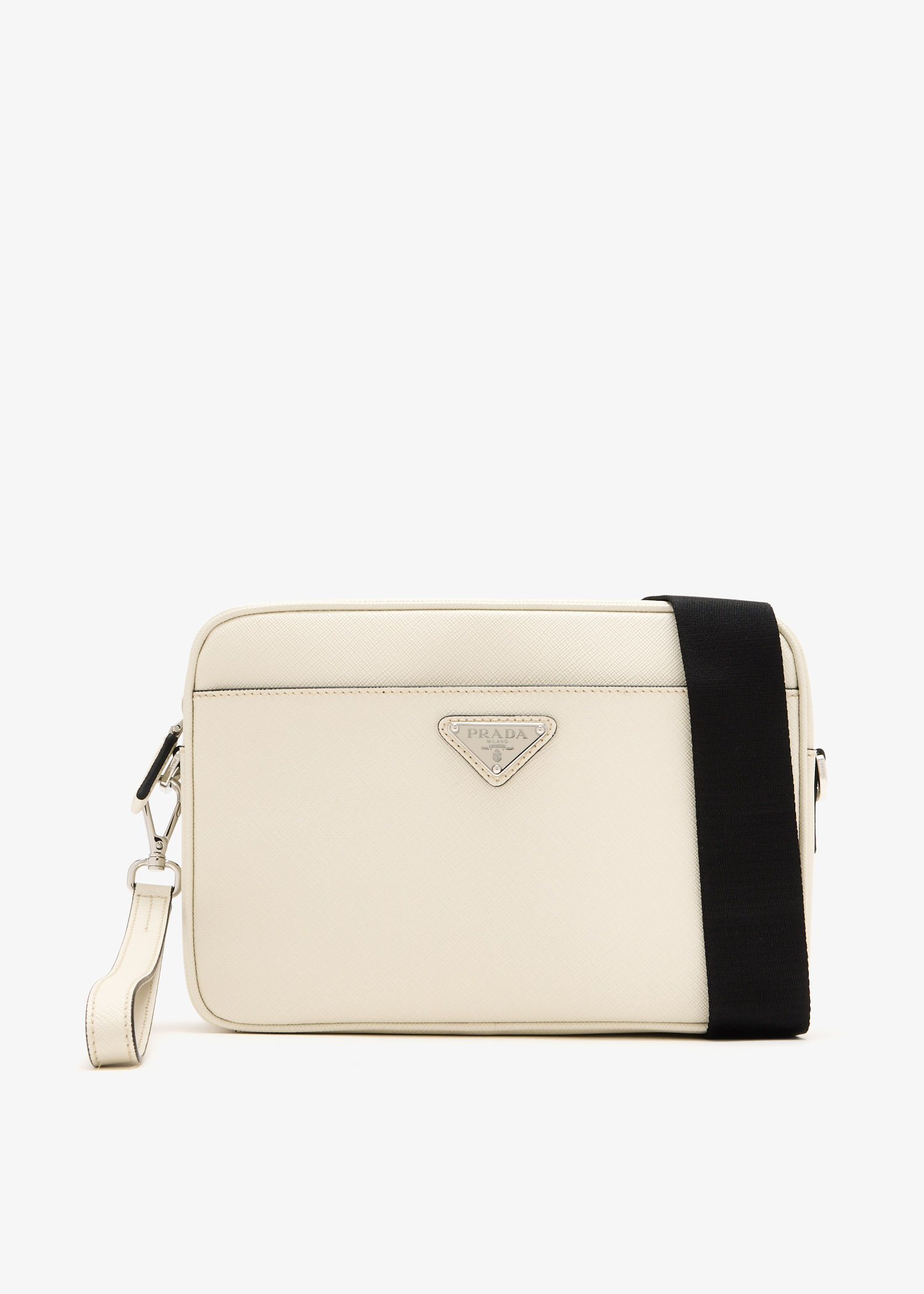 

Saffiano leather shoulder bag, Cream
