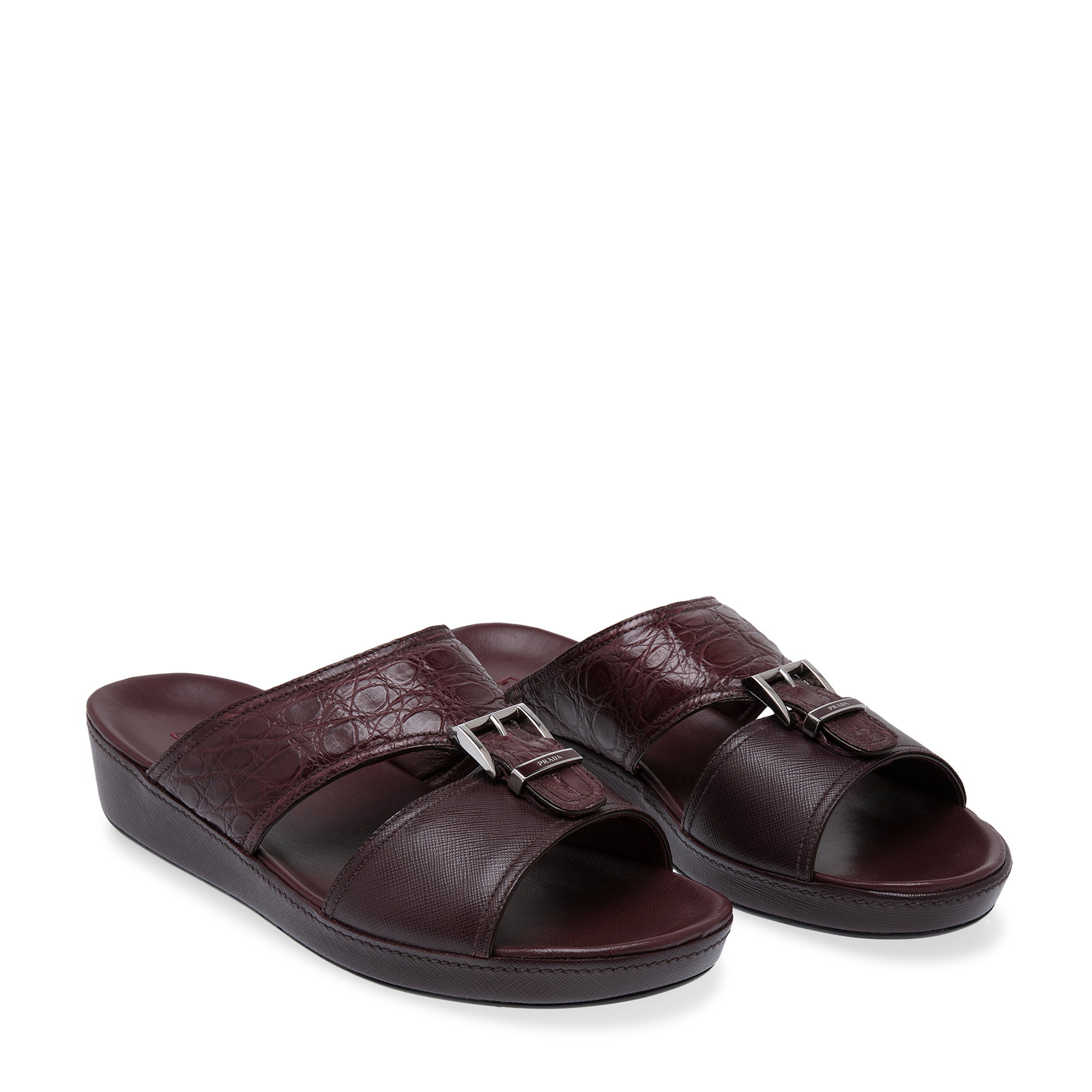 

Leather sandals, Burgundy