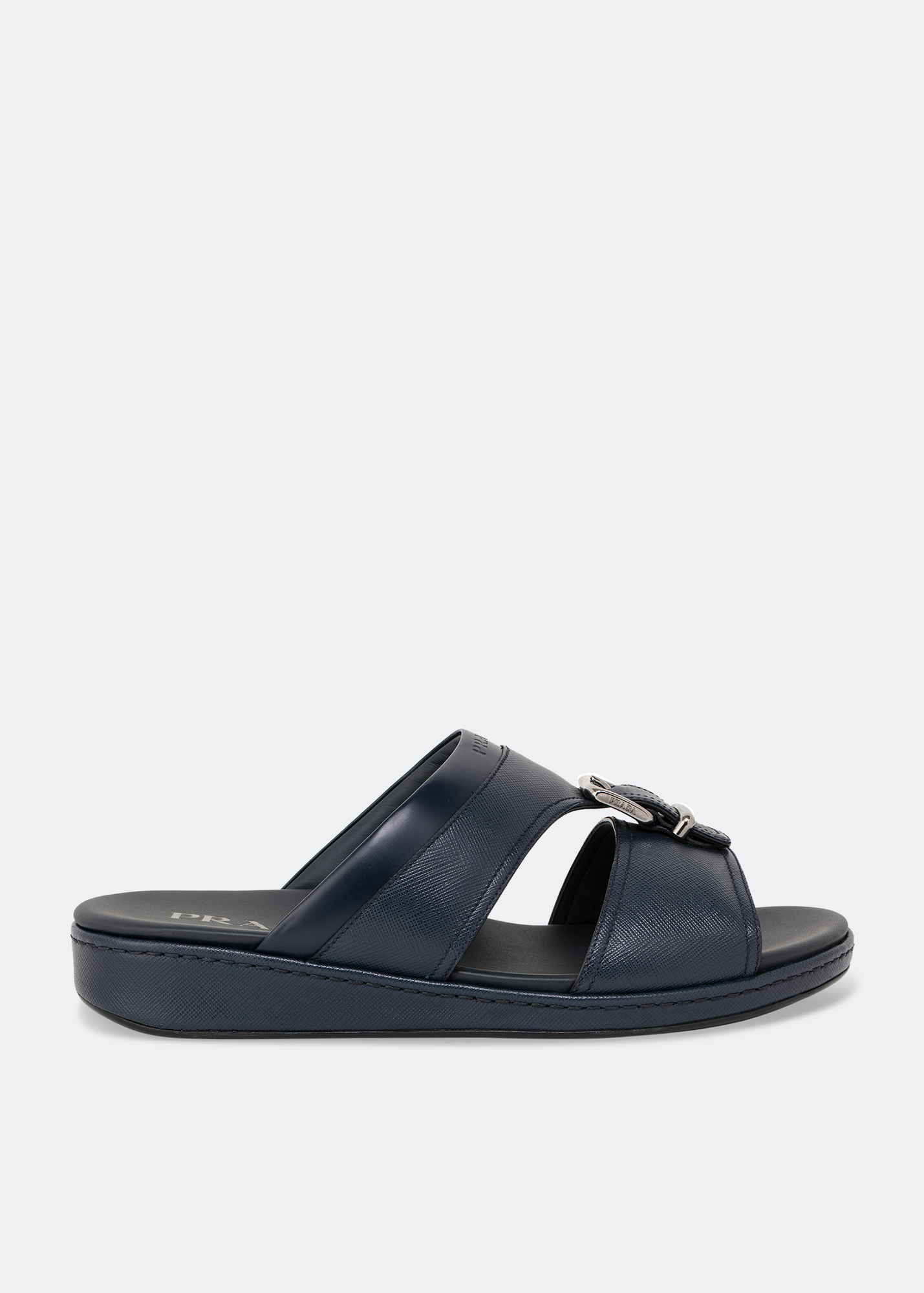 

Saffiano leather sandals, Blue