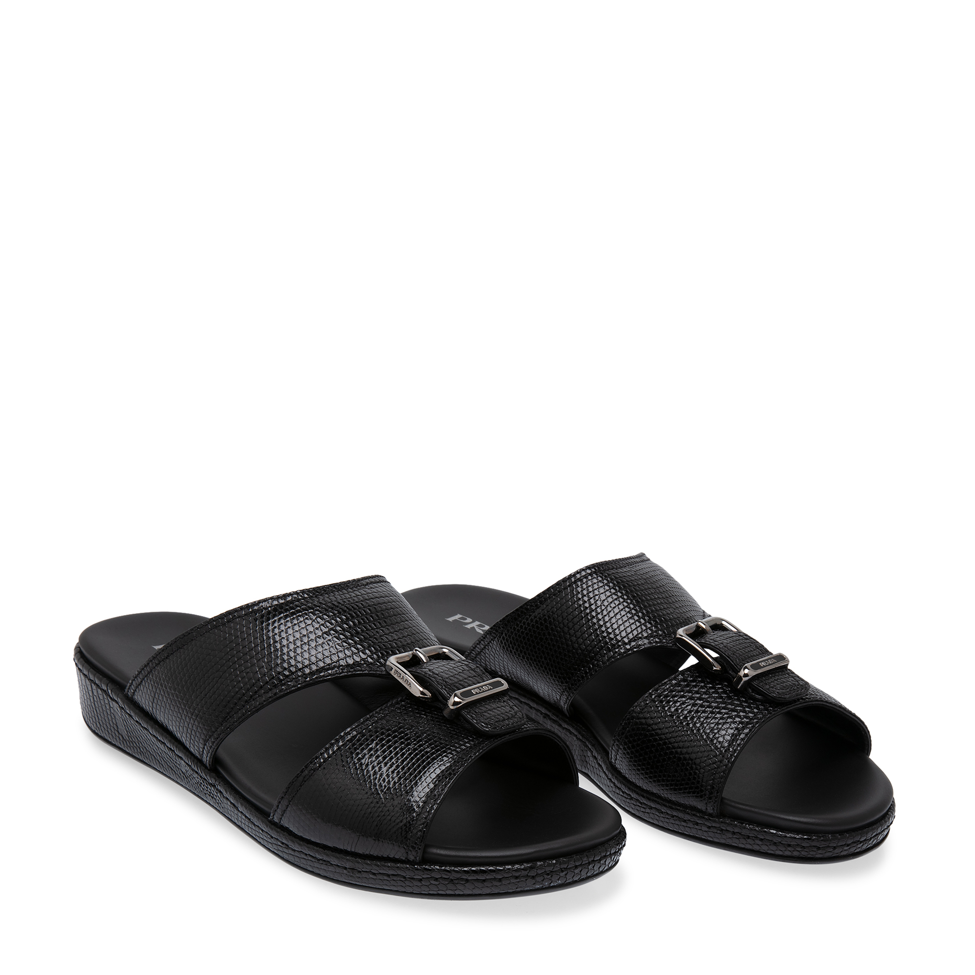 

Leather sandals, Black