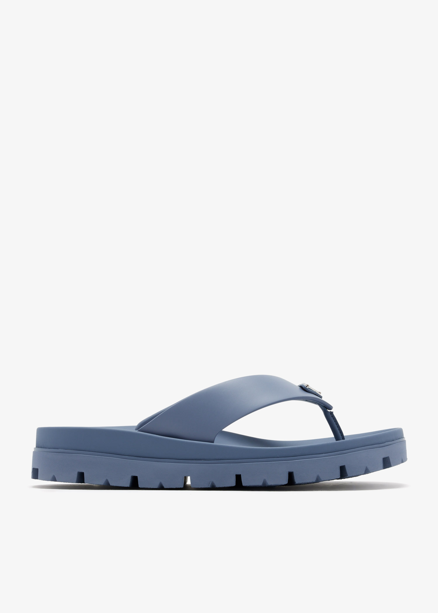 

Rubber thong sandals, Blue