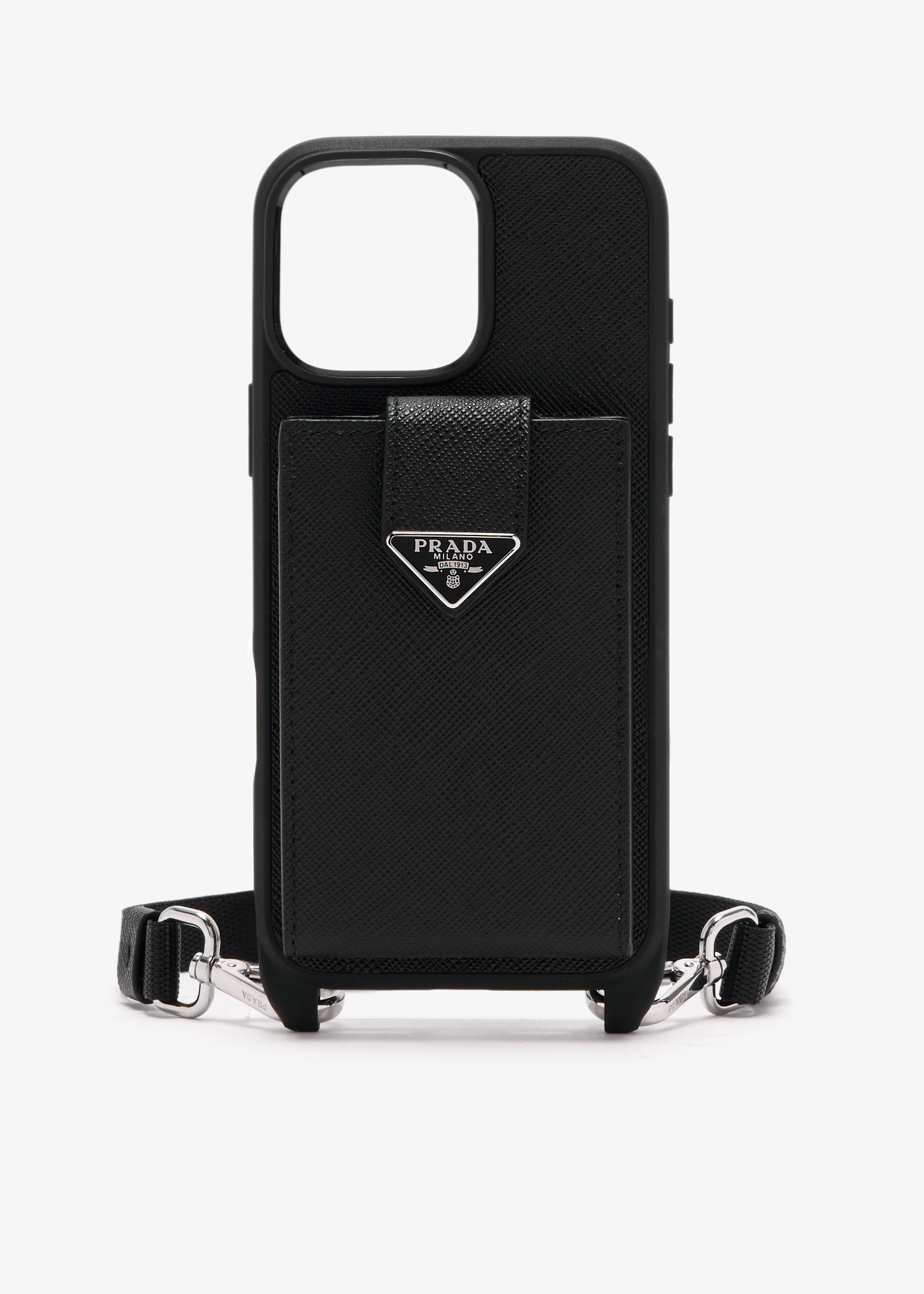 

iPhone 16 Pro Max saffiano leather cover, Black