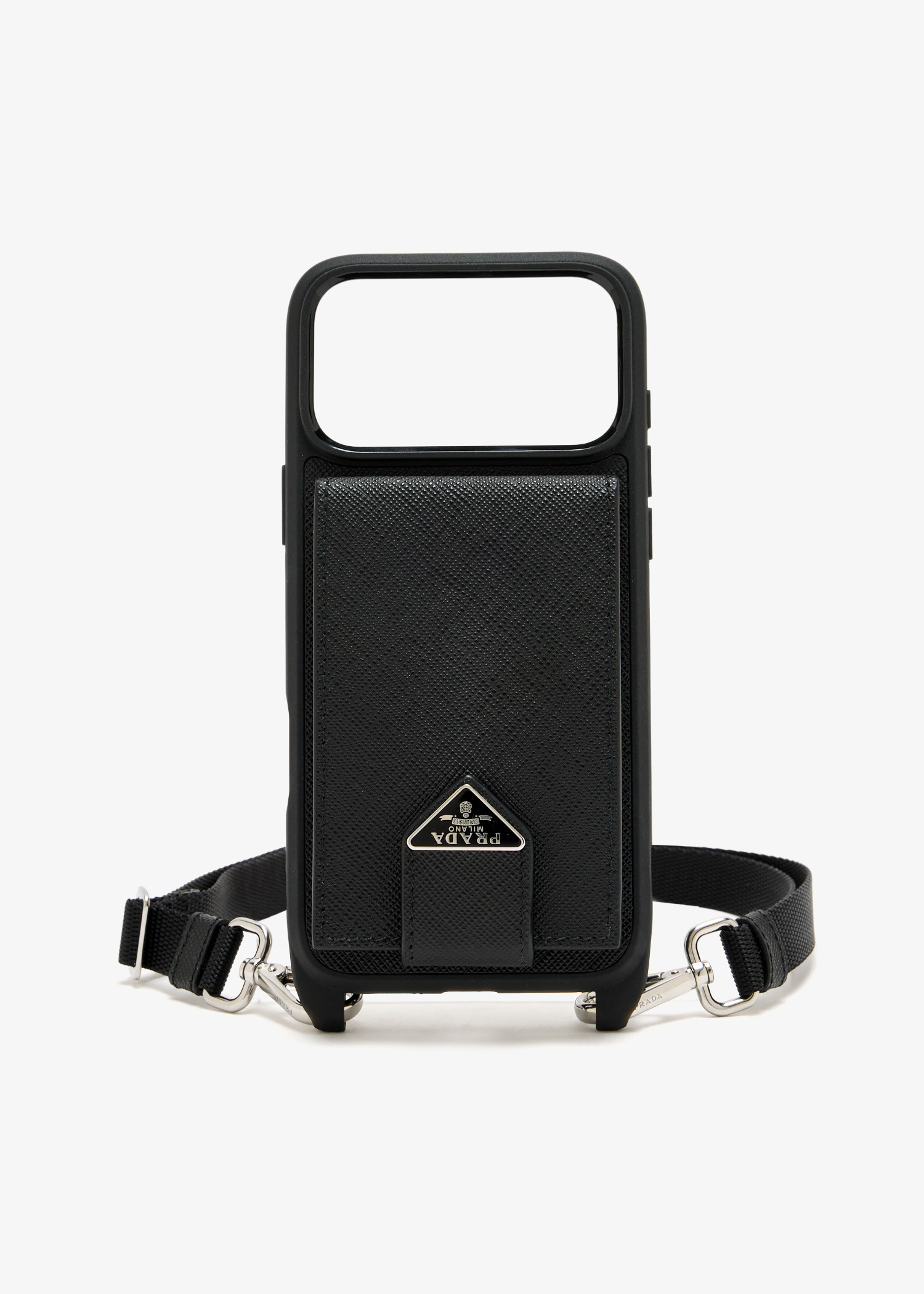 

iPhone 17 Pro Max saffiano leather case, Black