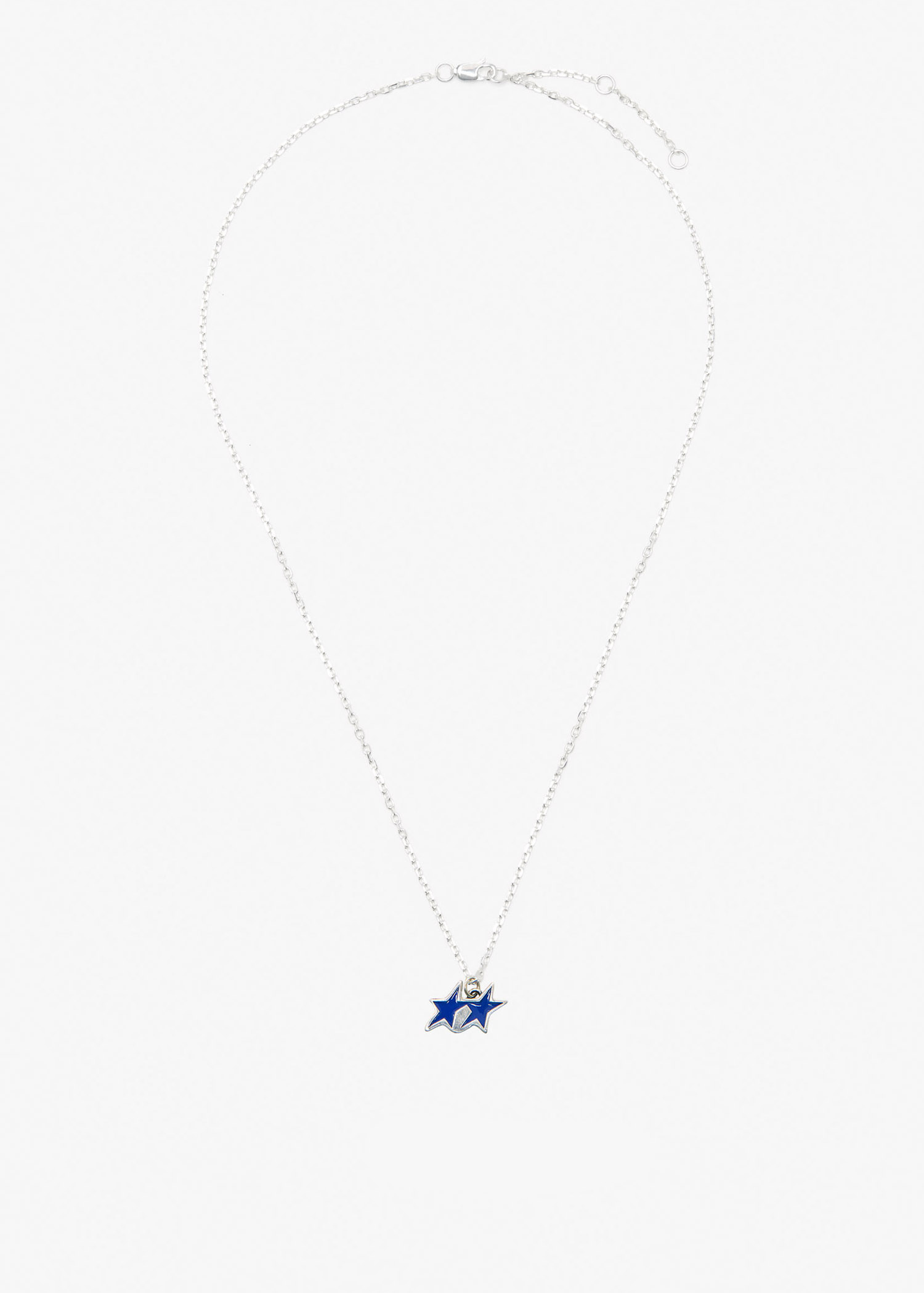 

Tilted Enameled necklace, Silver