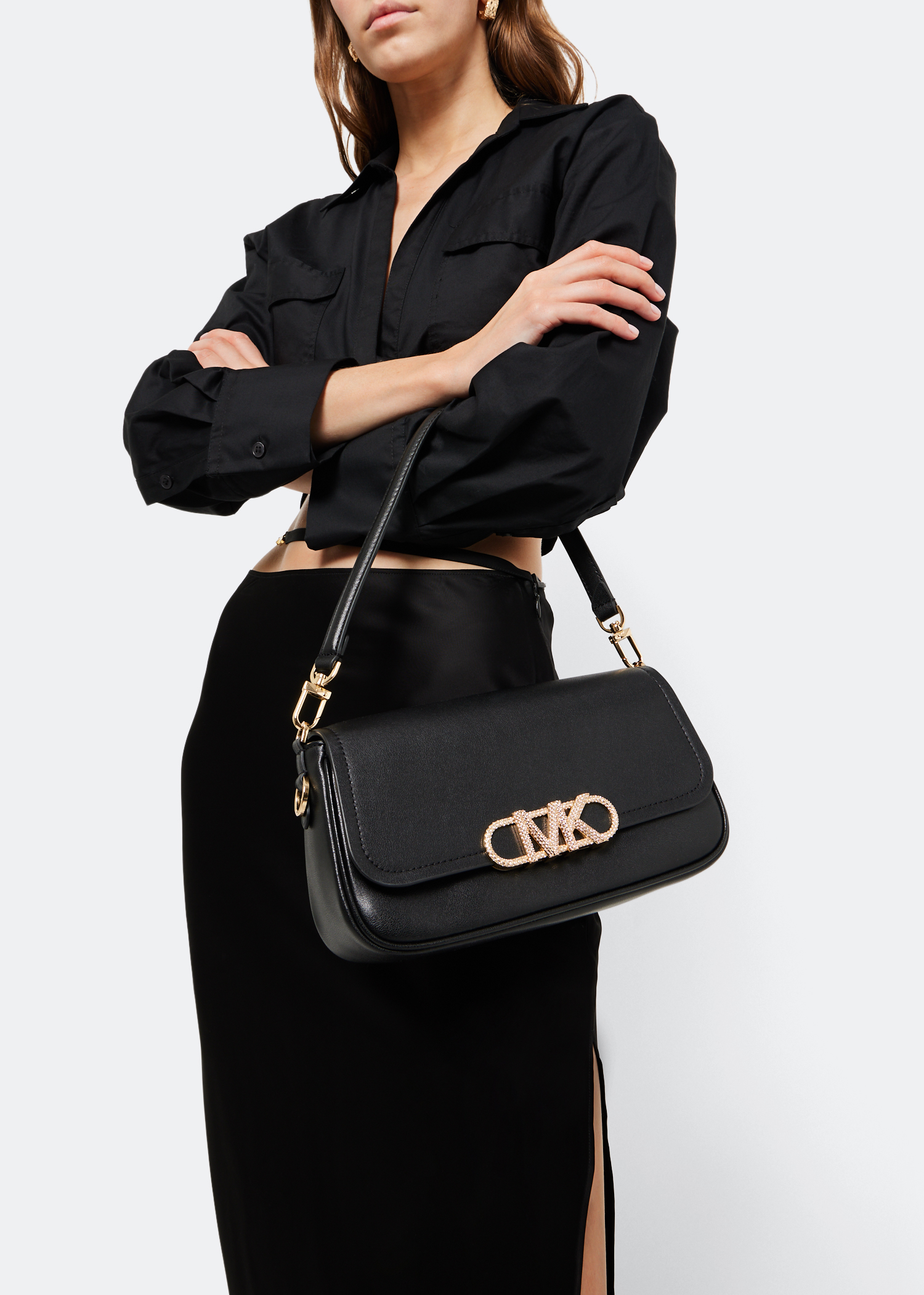 

Parker medium shoulder bag, Black