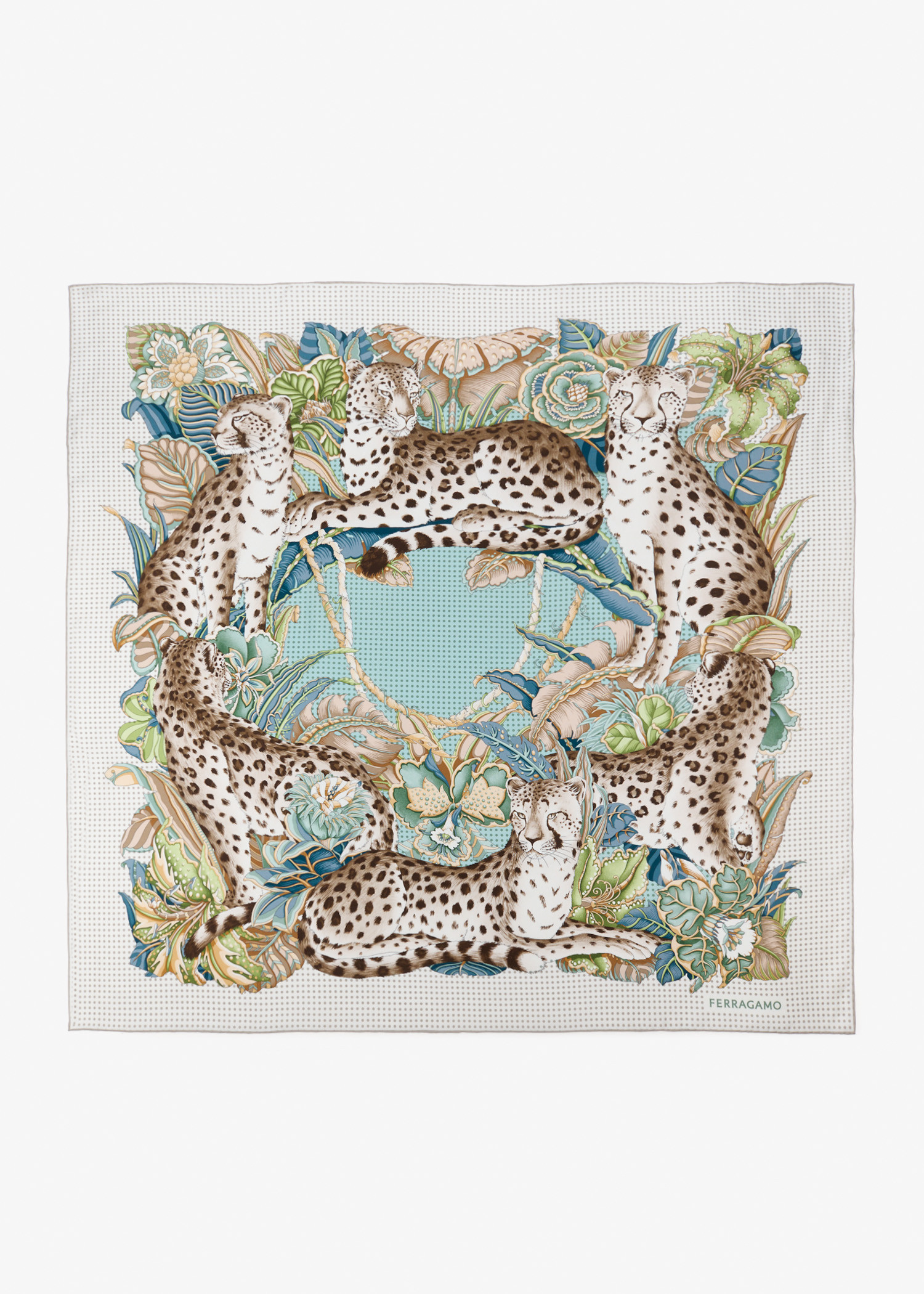 

Cheetah print silk scarf, Printed