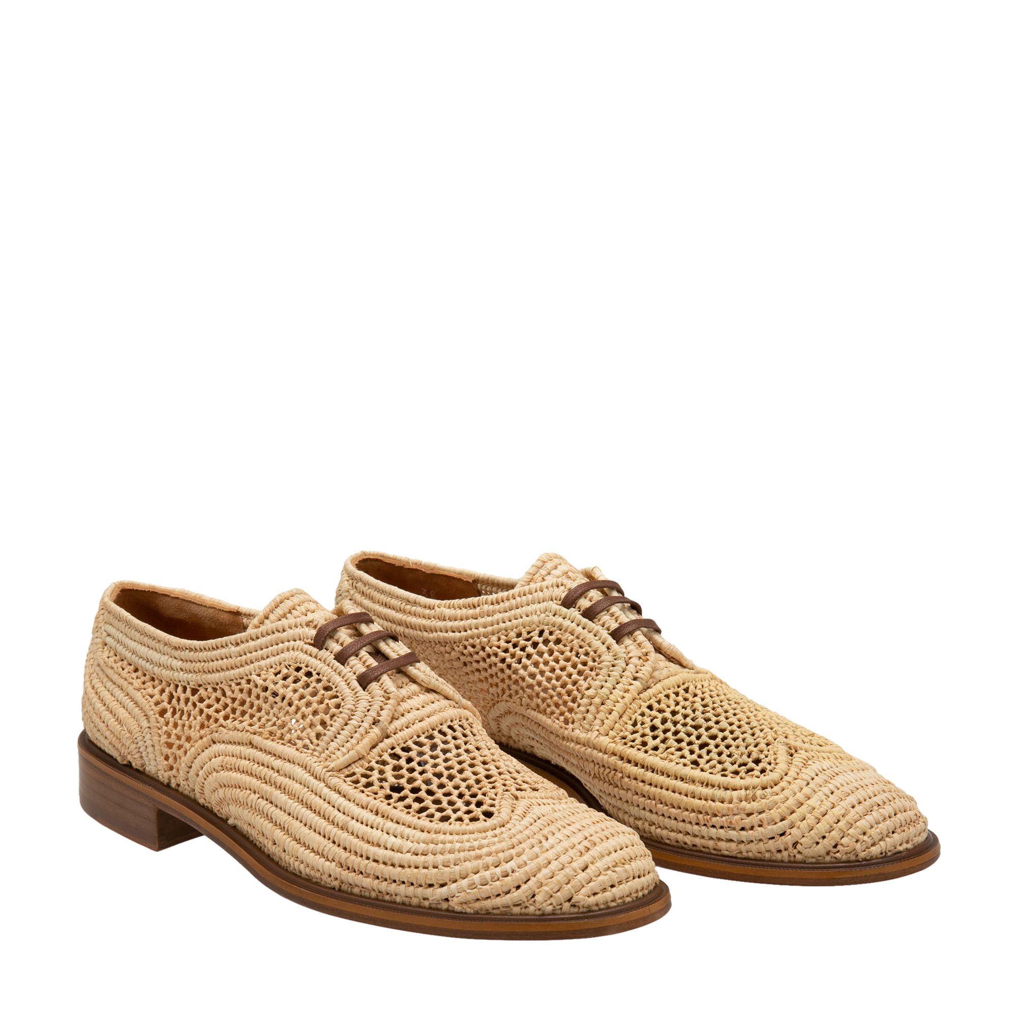 

Raffia loafers, Beige