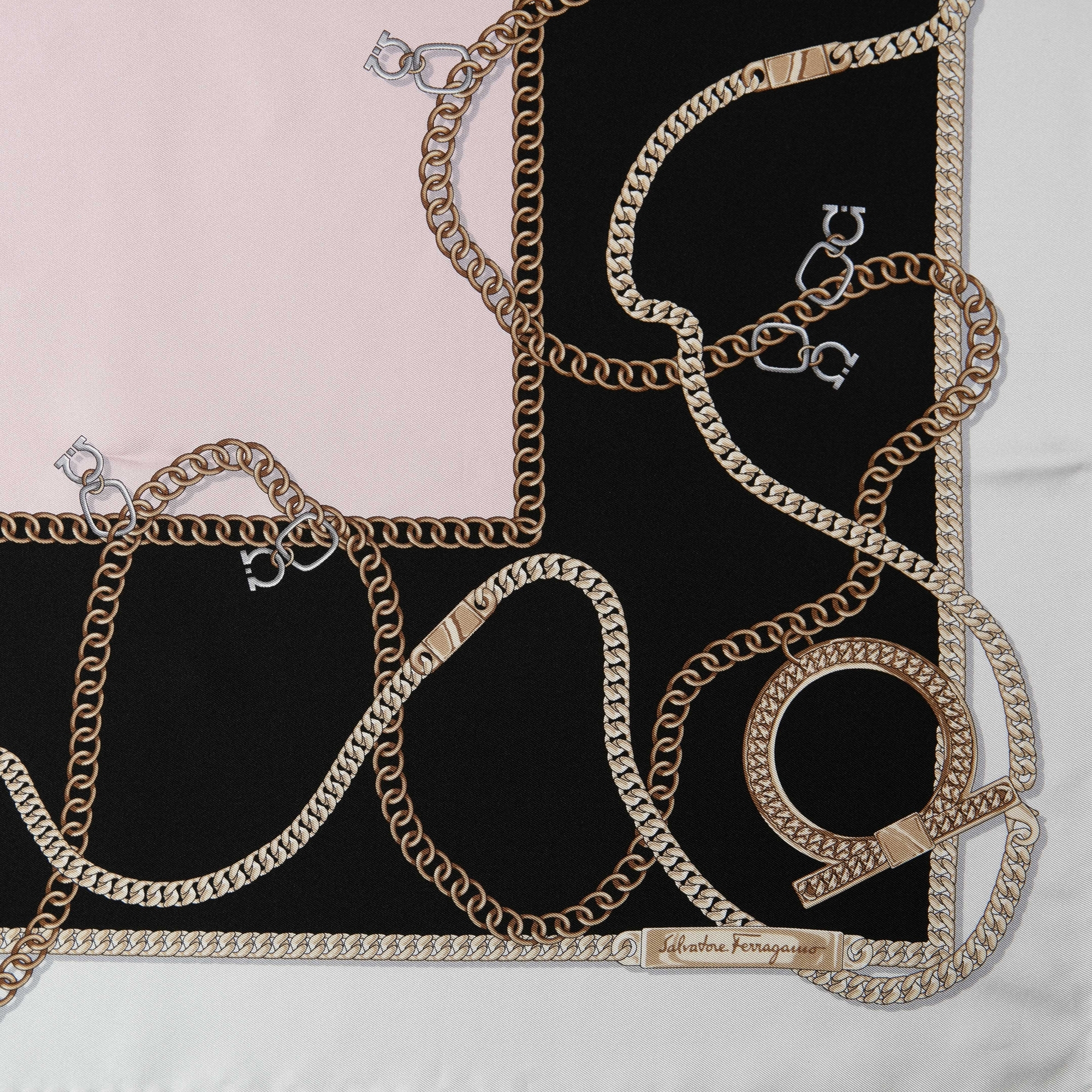 

Chain print scarf, Pink