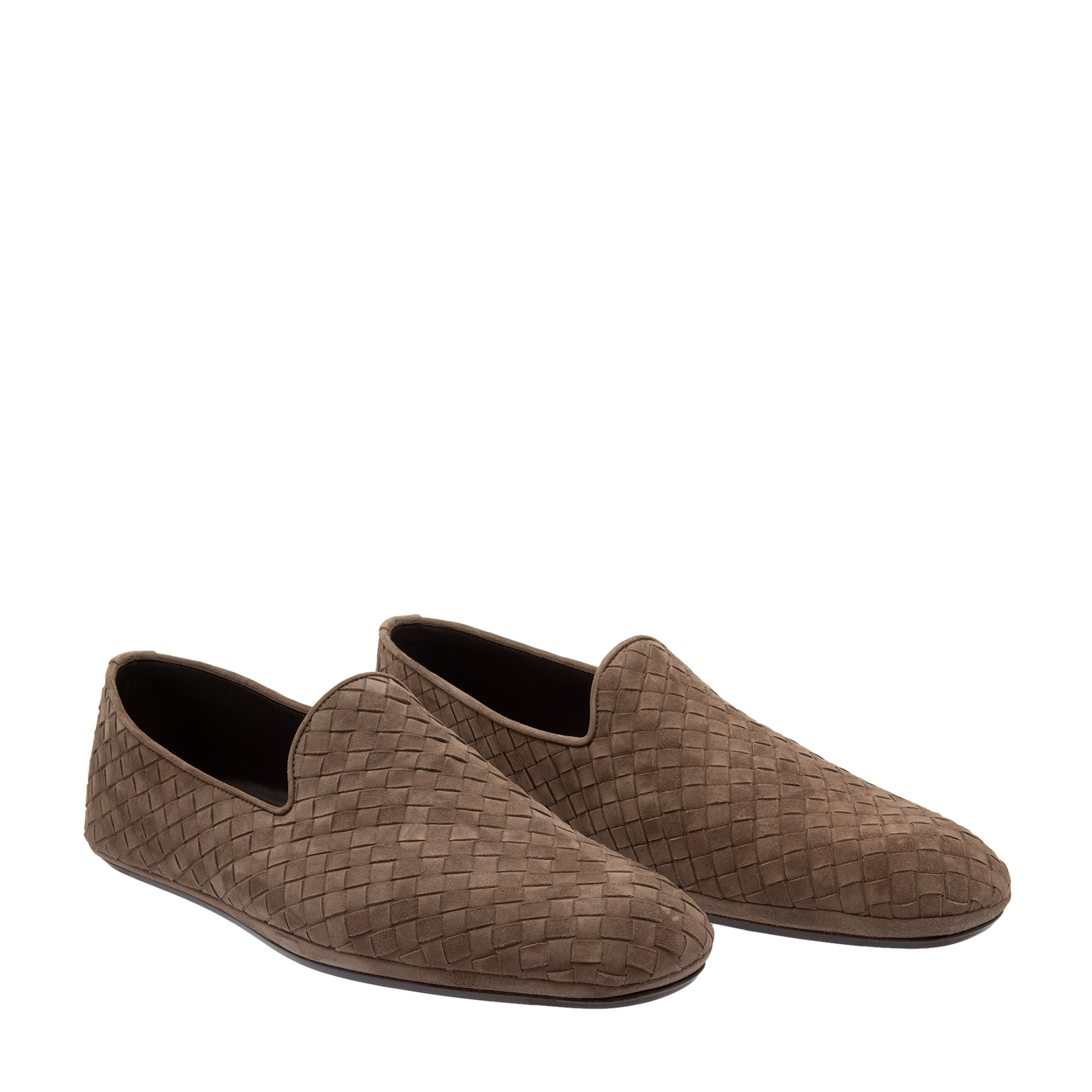 

Intrecciato suede loafers, Brown