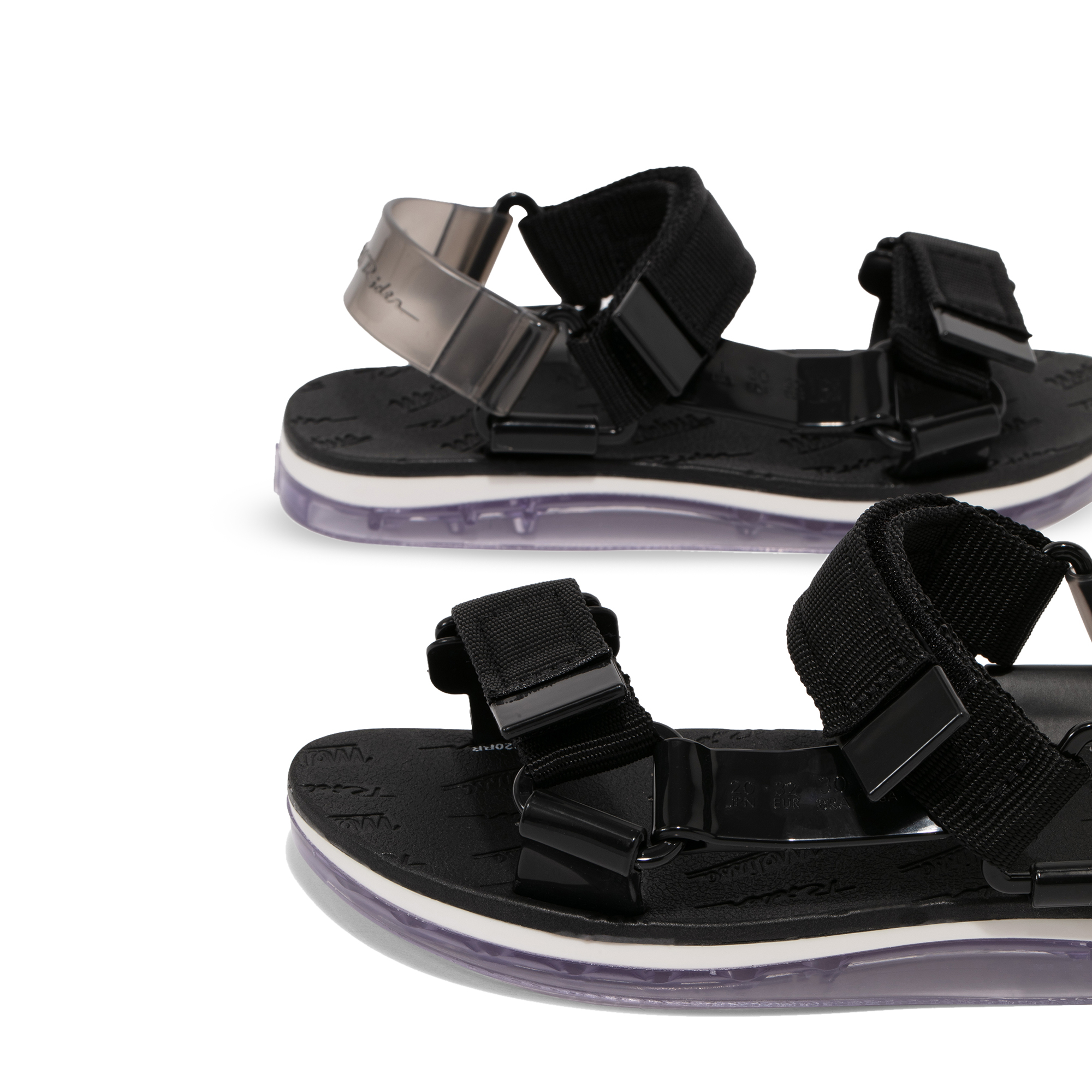 

Papete + Rider sandals, Black