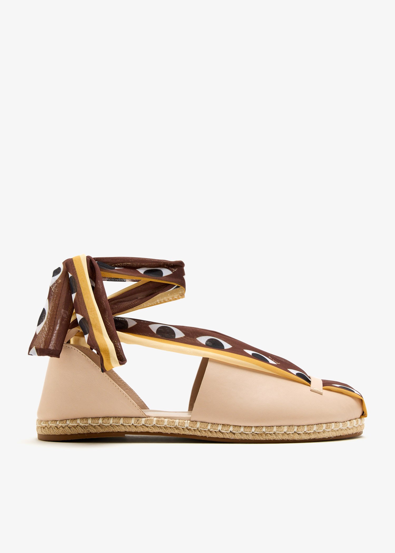 

Blush lace-up espadrilles, Beige