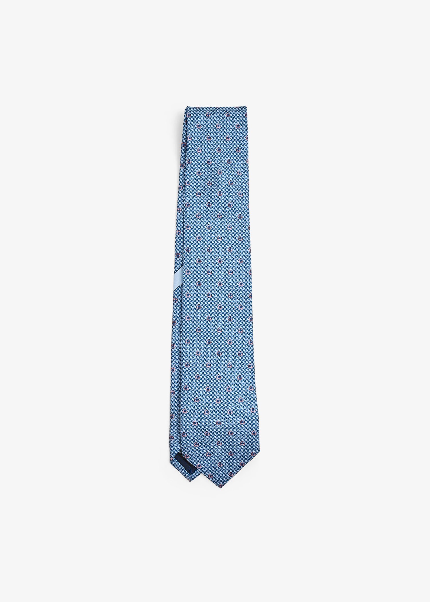 

Gancini print tie, Blue