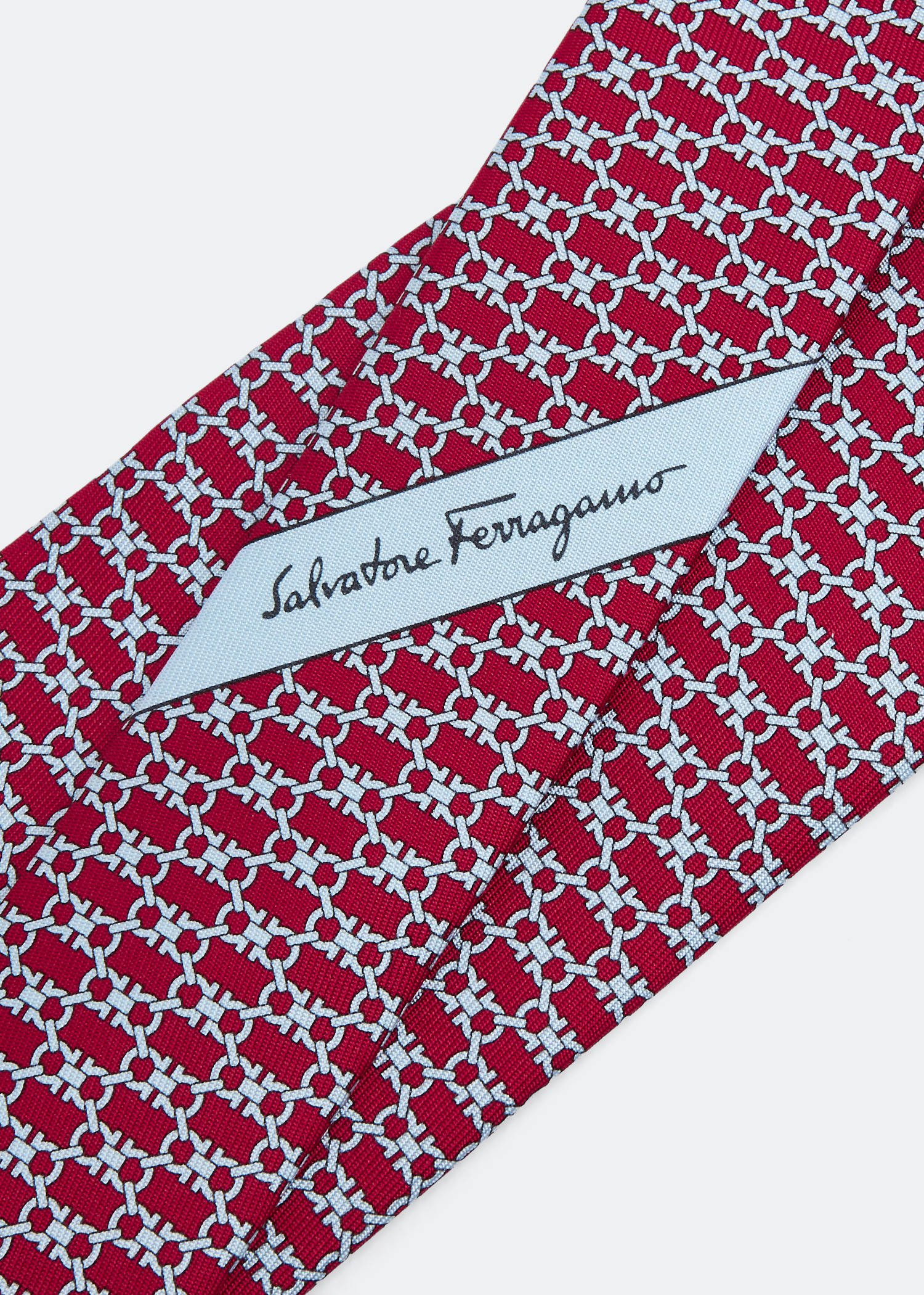 

Gancini print tie, Red