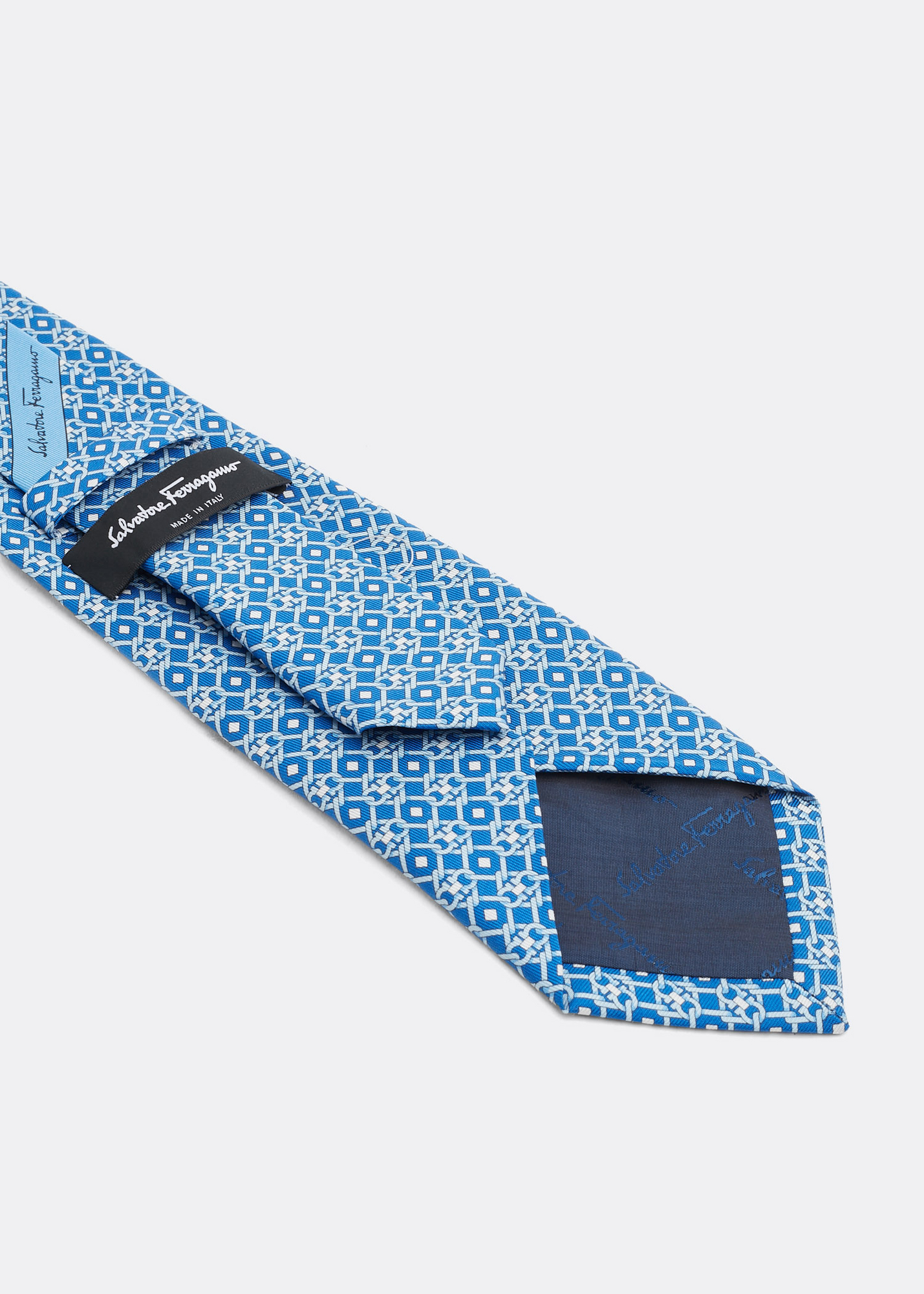 

Gancini print tie, Blue