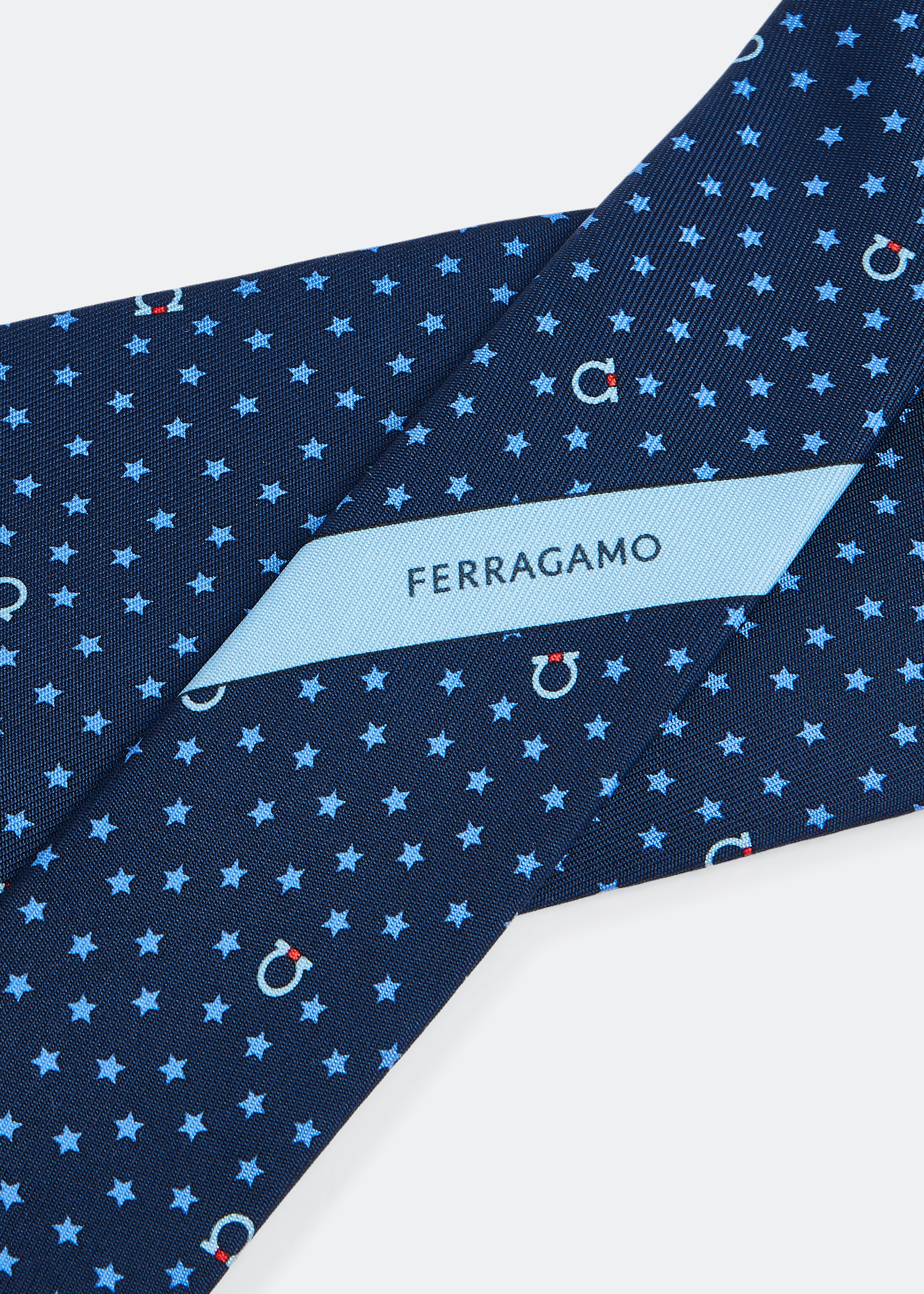 

Gancini print tie, Blue
