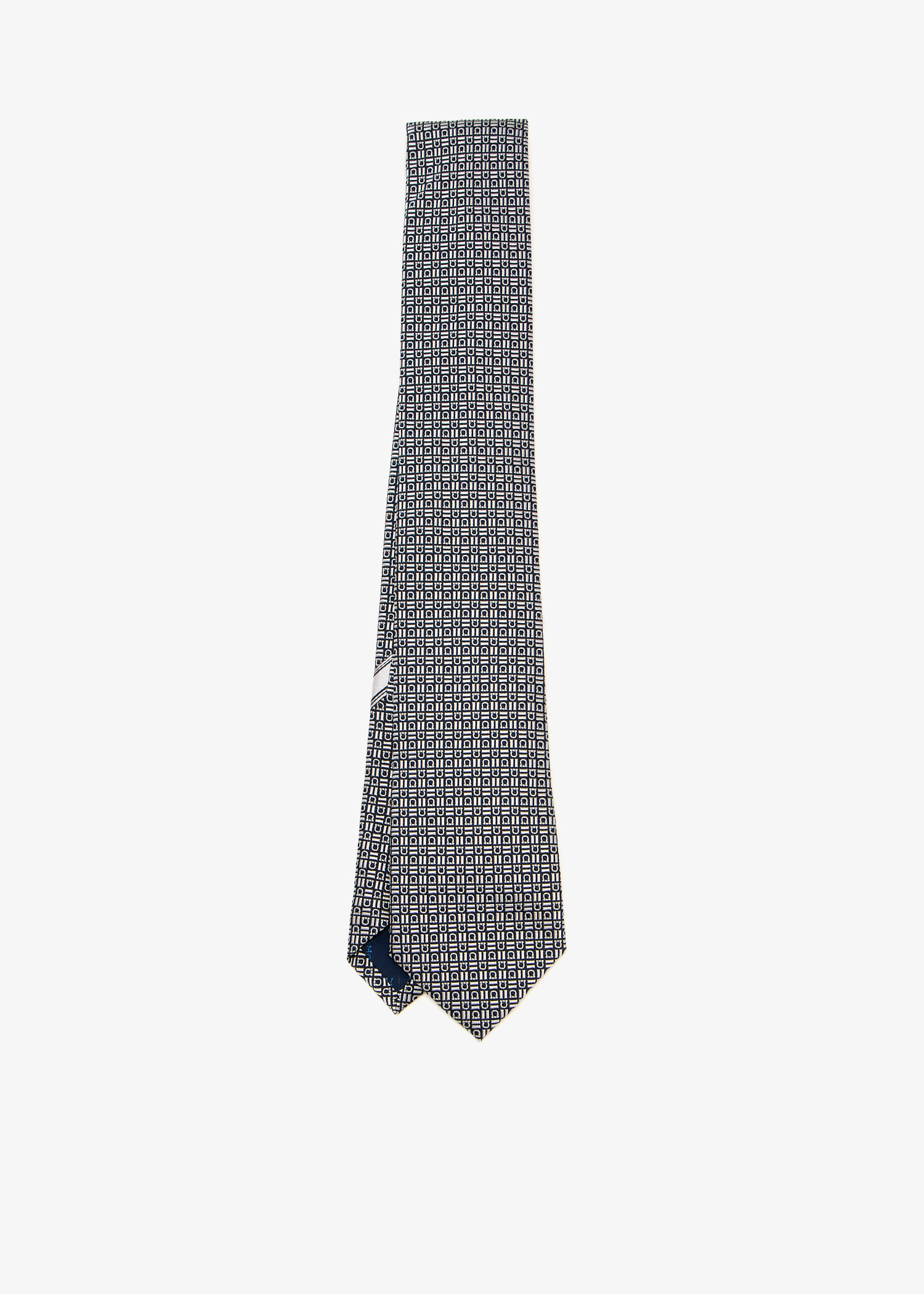 

Gancini motif jacquard tie, Navy