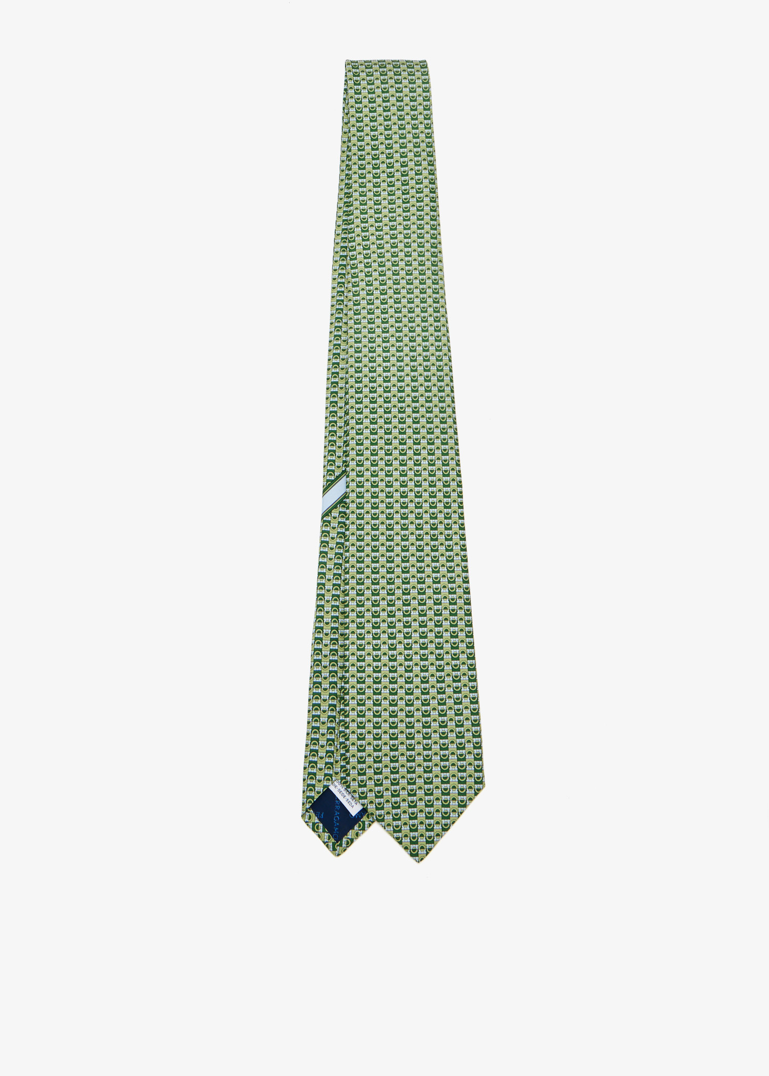 

Gancini bicolor print tie, Green