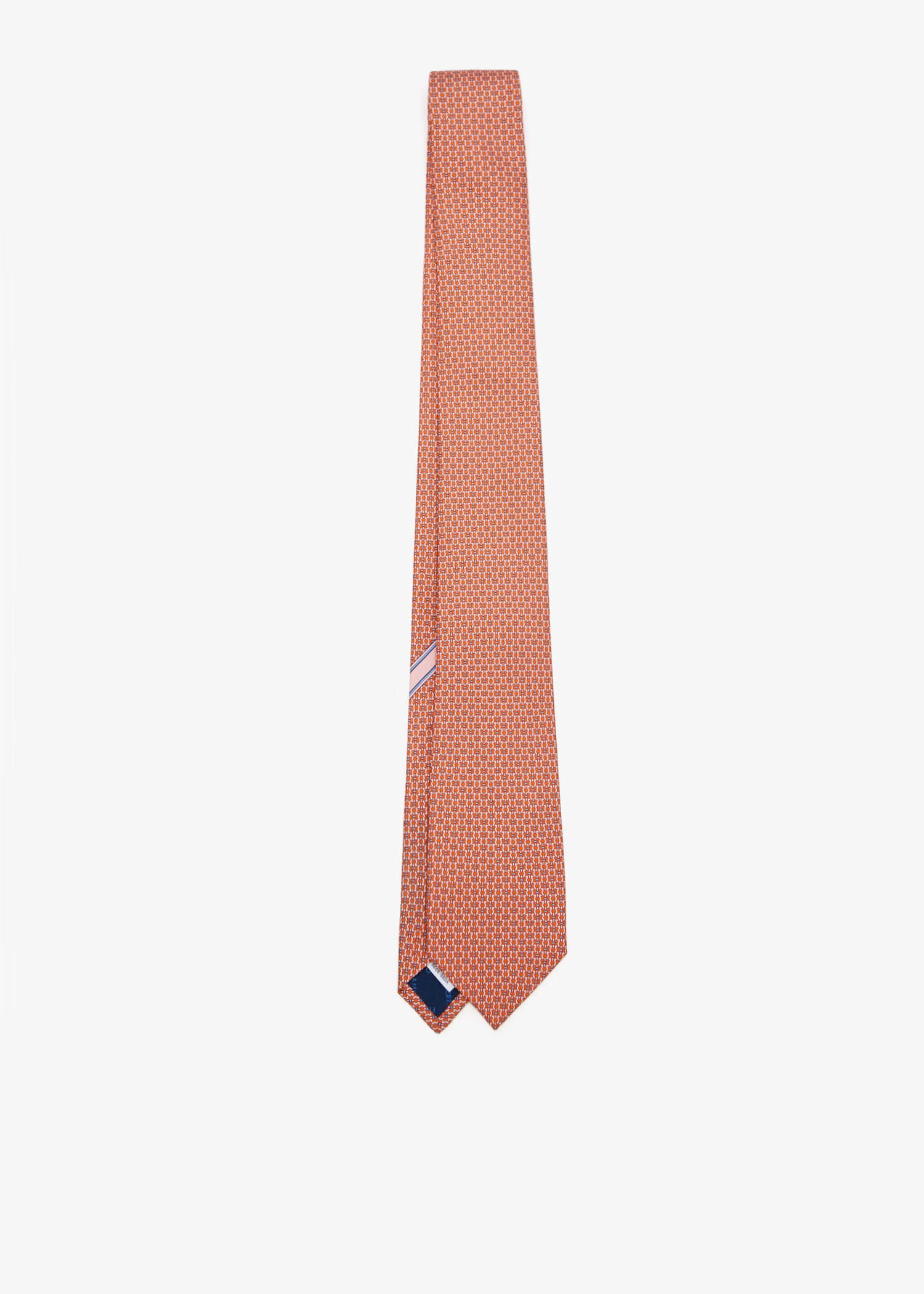 

Gancini print tie, Orange