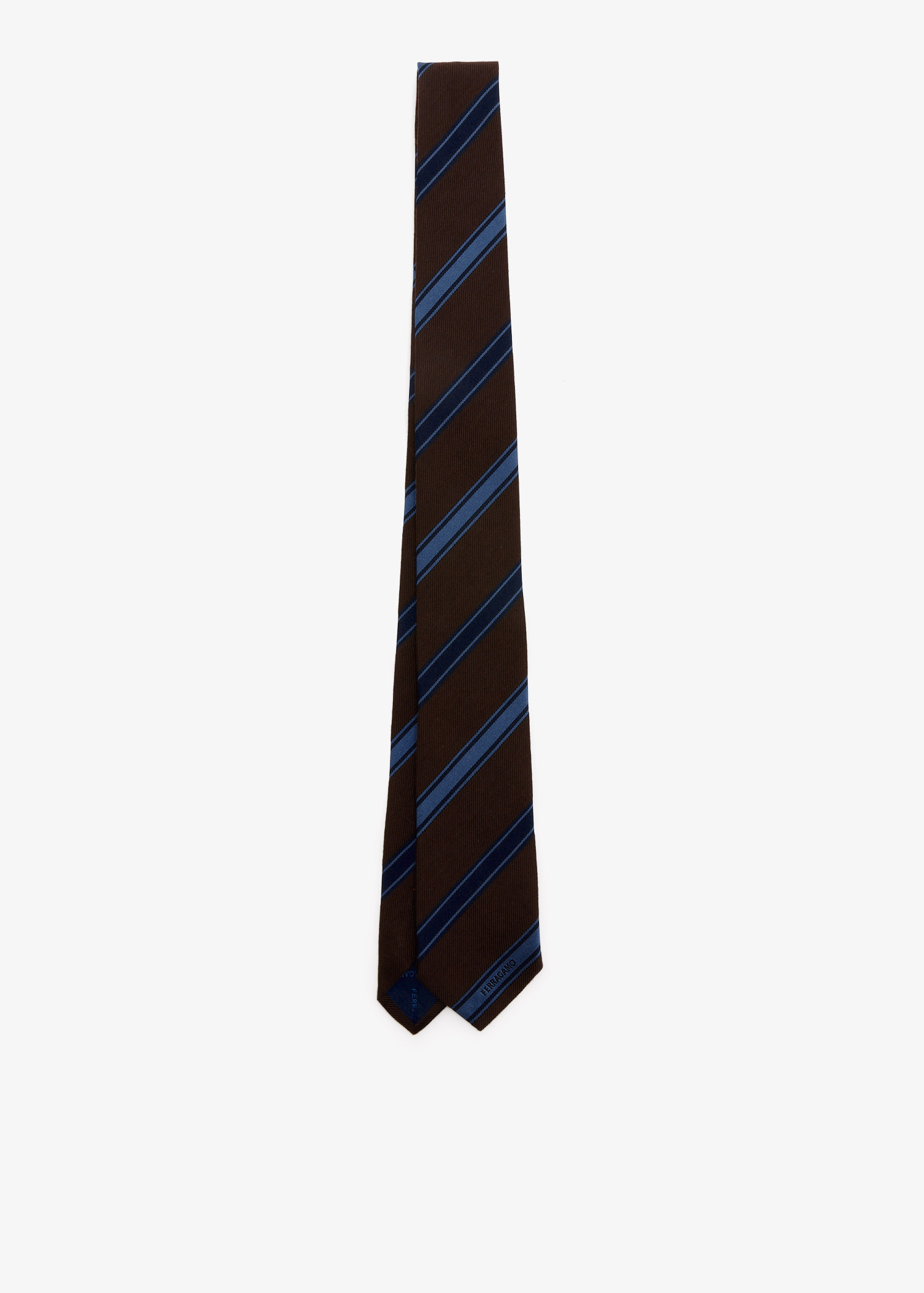 

Striped silk tie, Blue