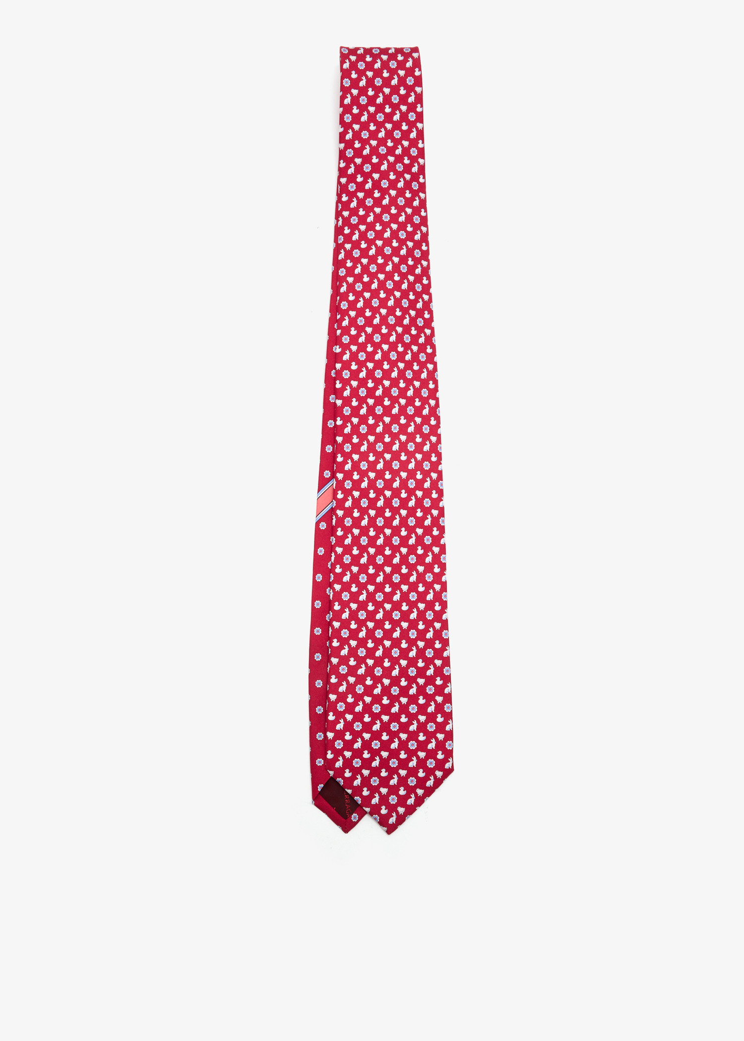 

Charms print tie, Red