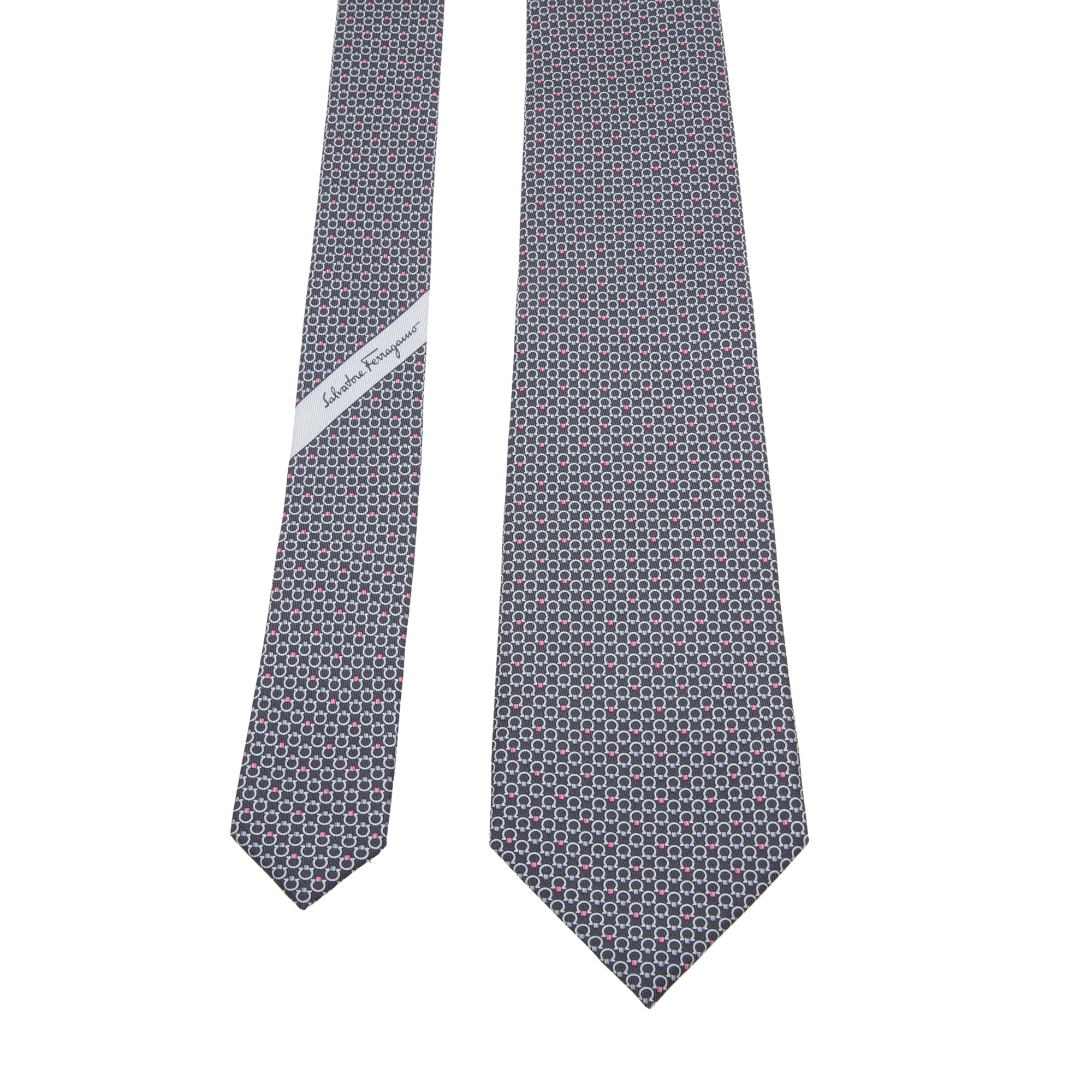 

Gancini printed tie, Grey