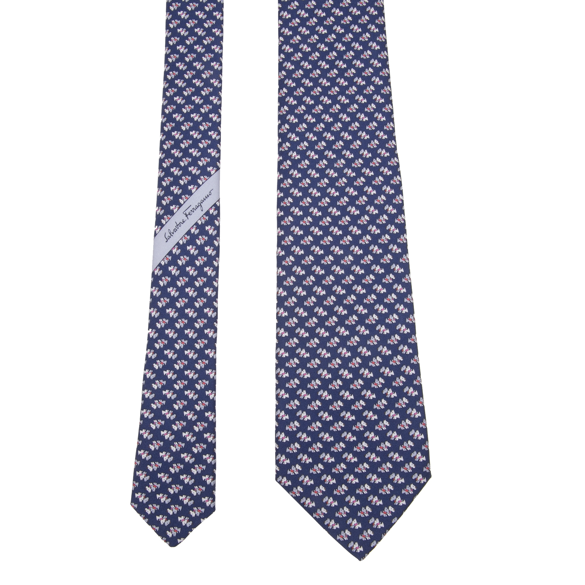 

Printed tie, Blue