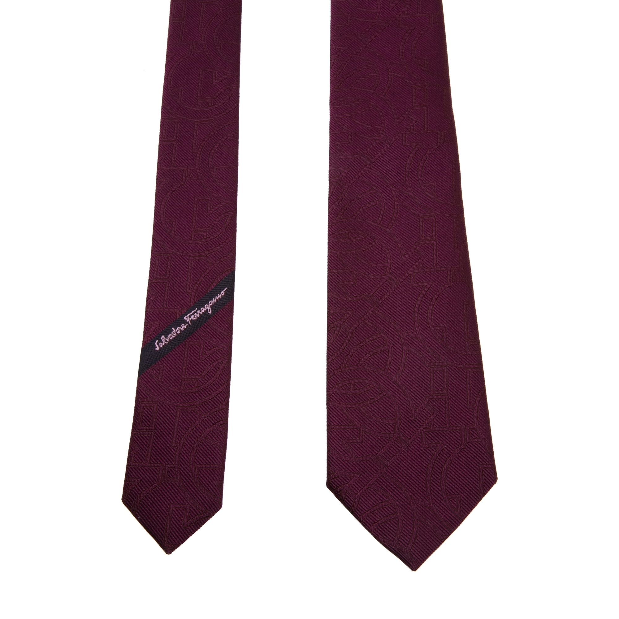 

Gancini jacquard tie, Red