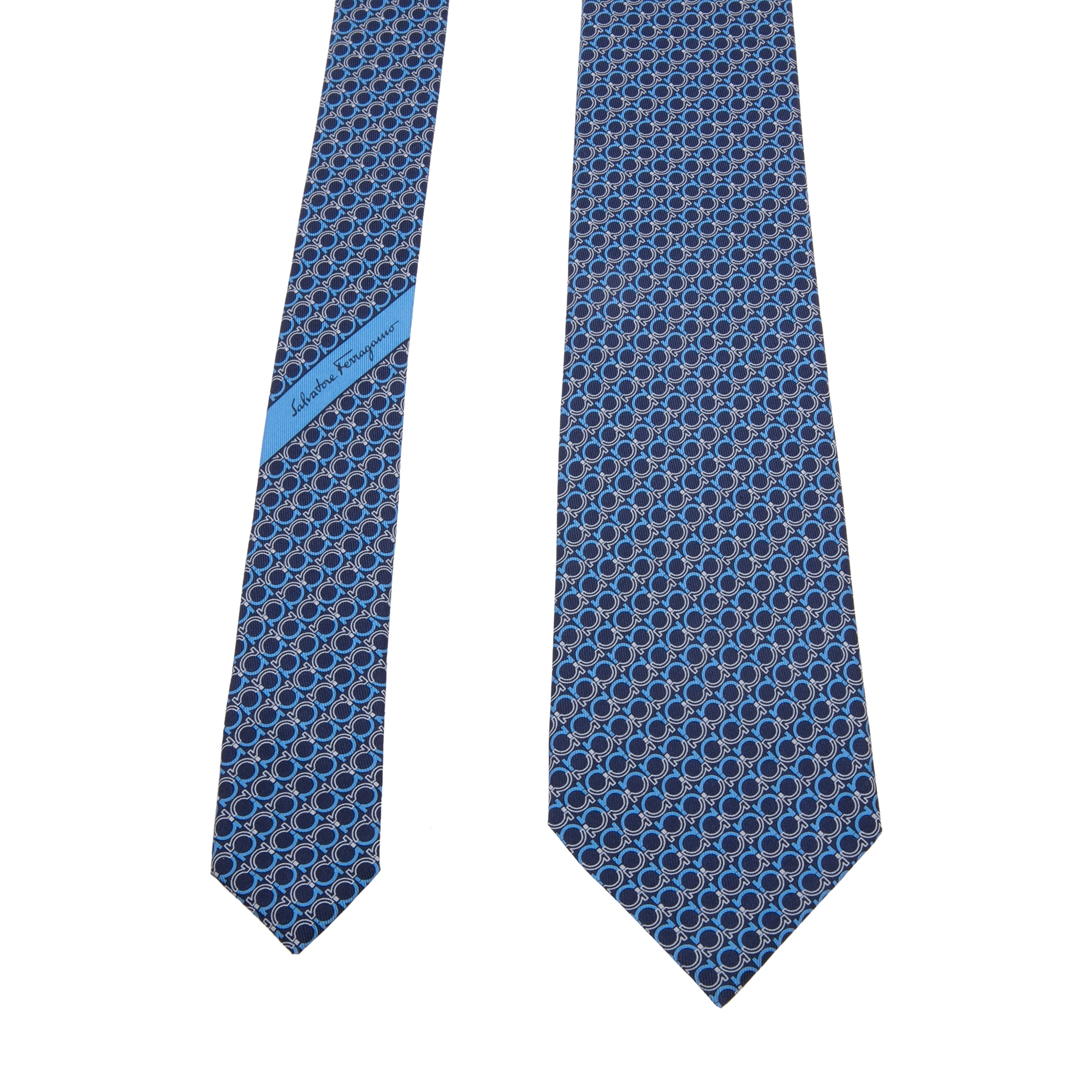 

Gancini printed tie, Blue