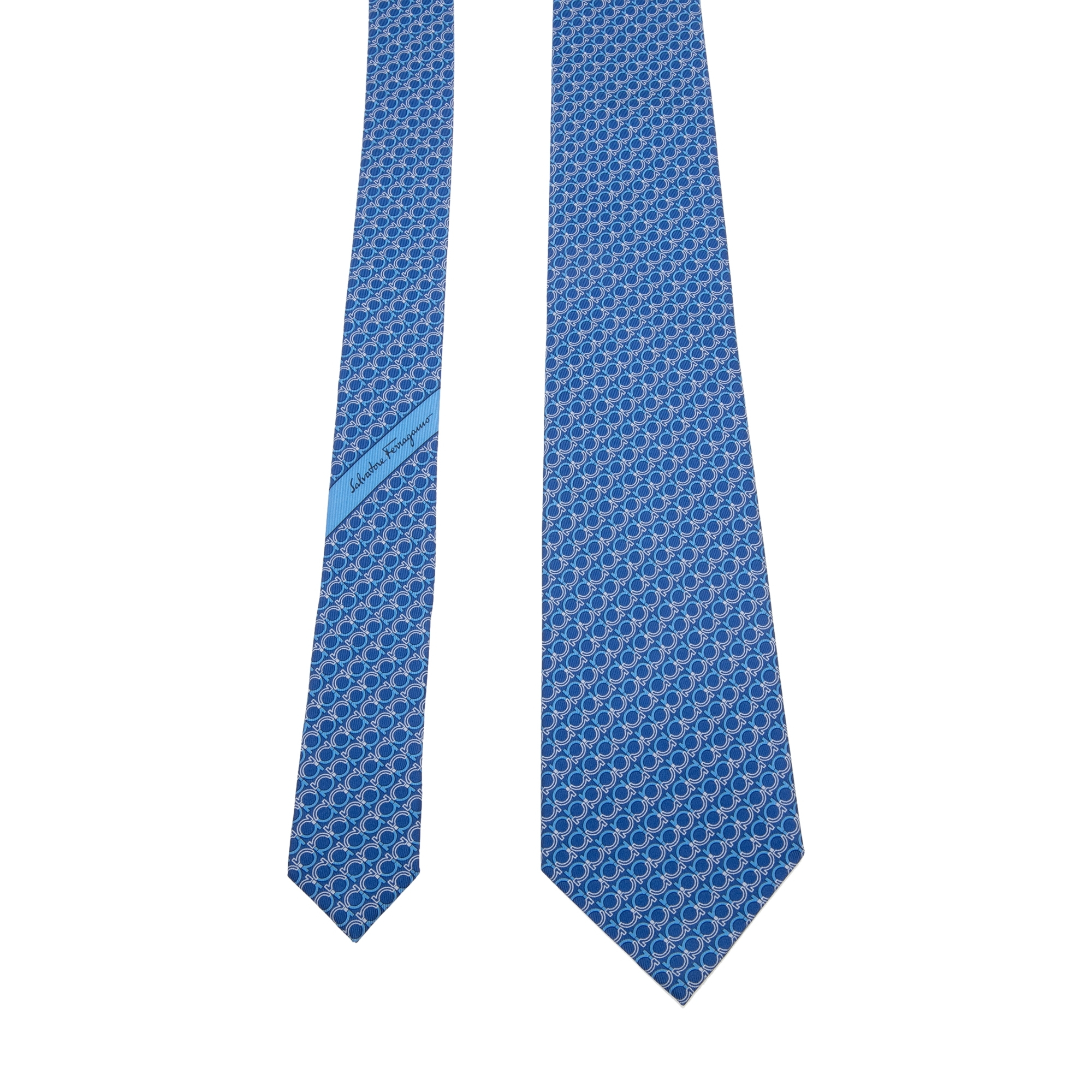 

Gancini printed tie, Blue