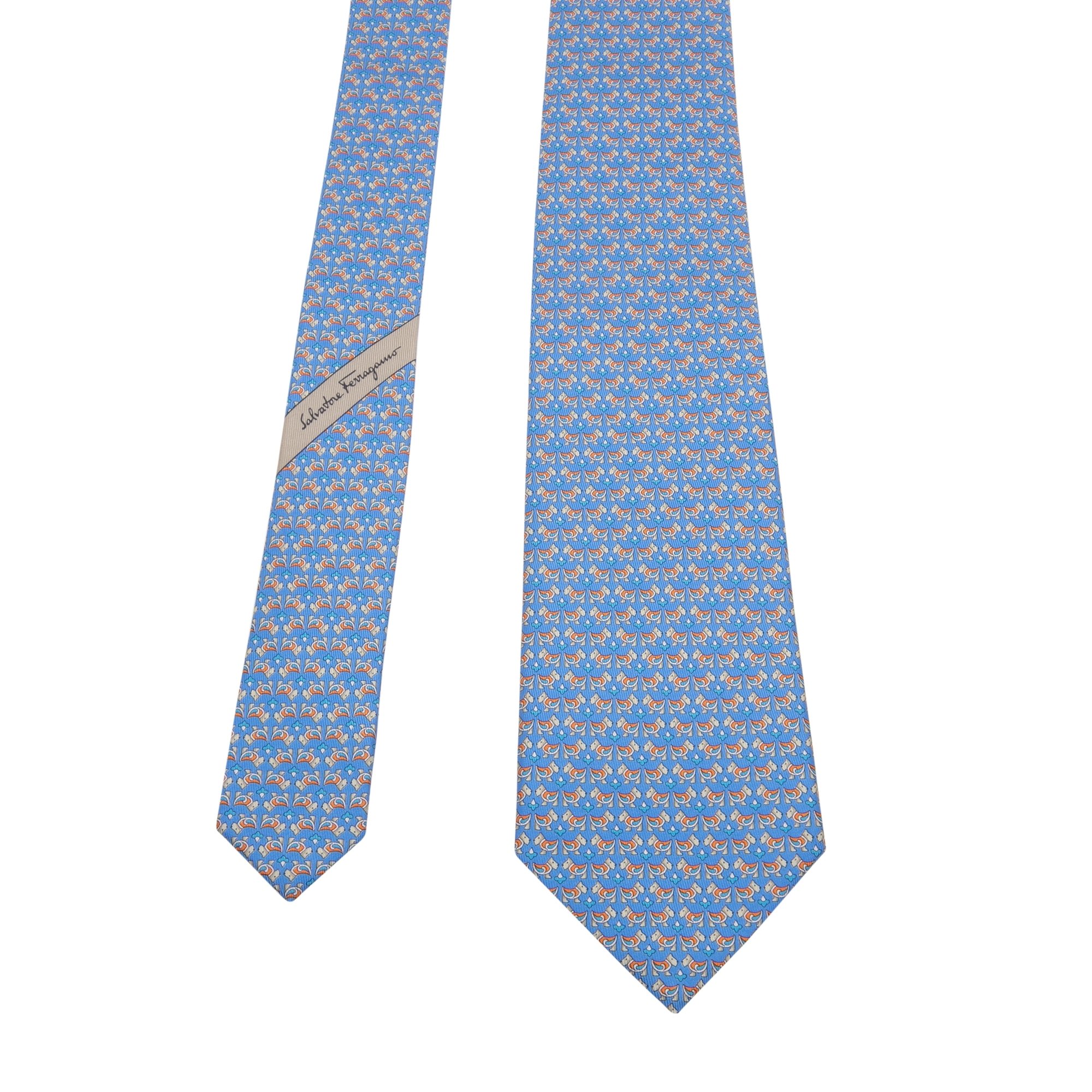 

Paisley print tie, Blue