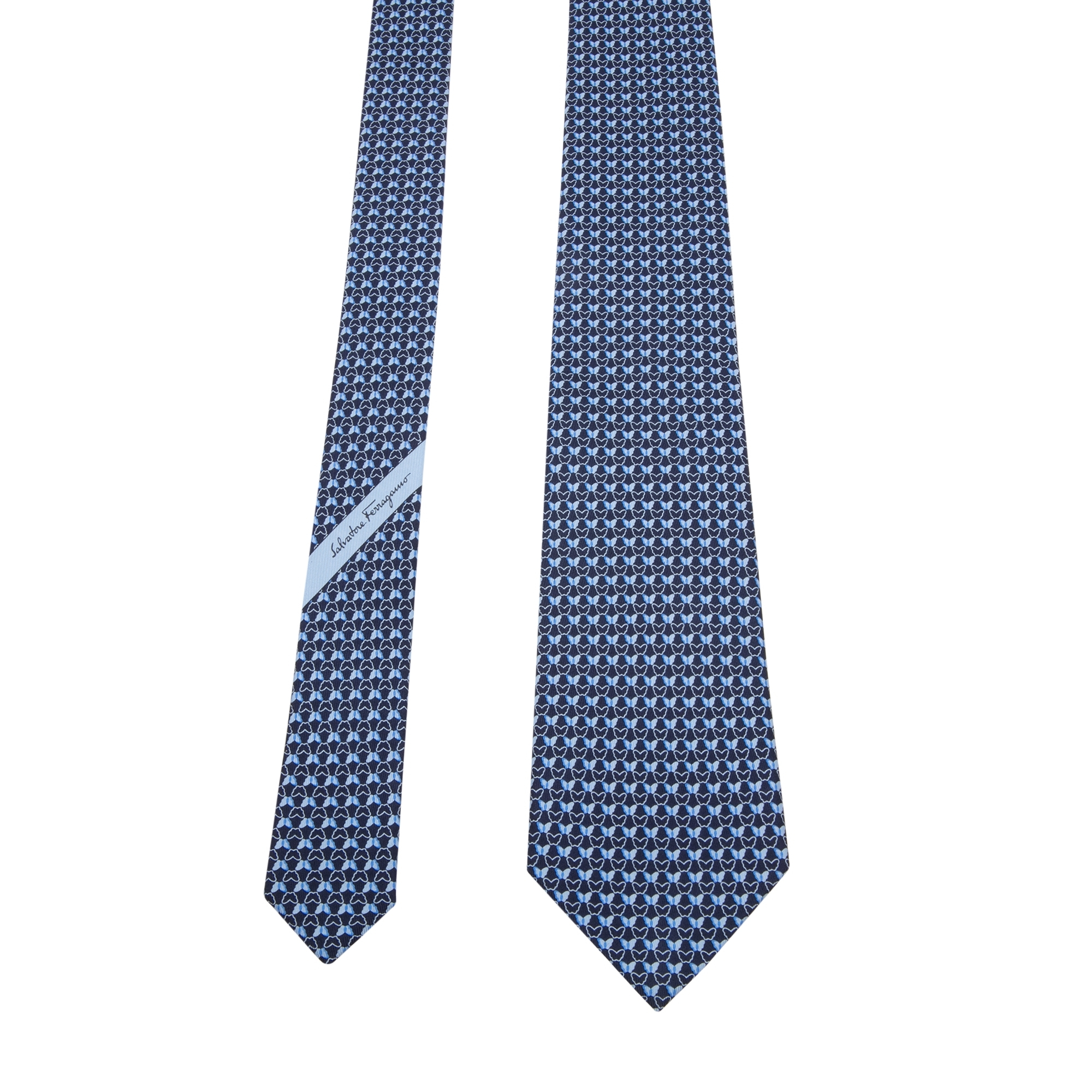 

Butterfly print tie, Blue