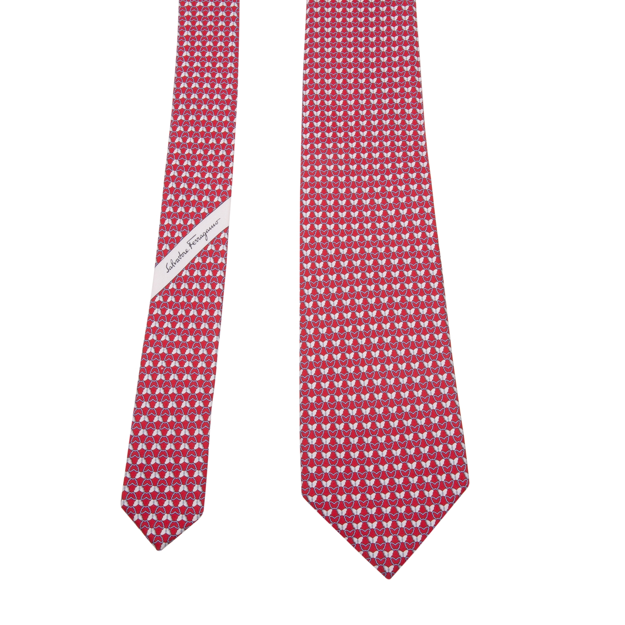 

Butterfly print tie, Red