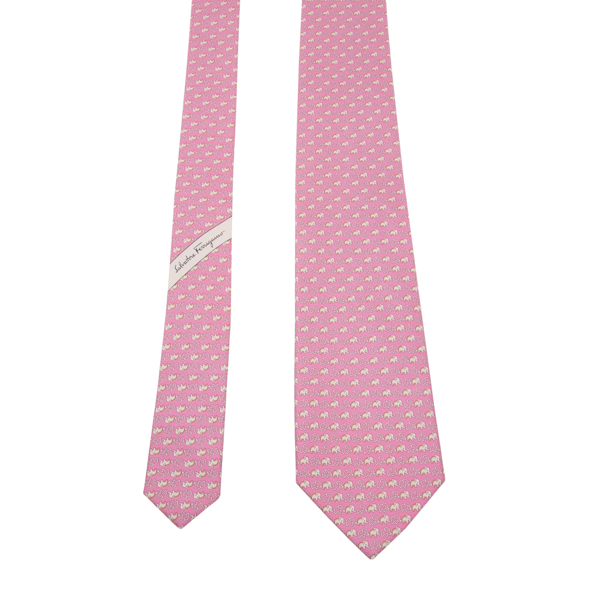 

Elephant print tie, Pink