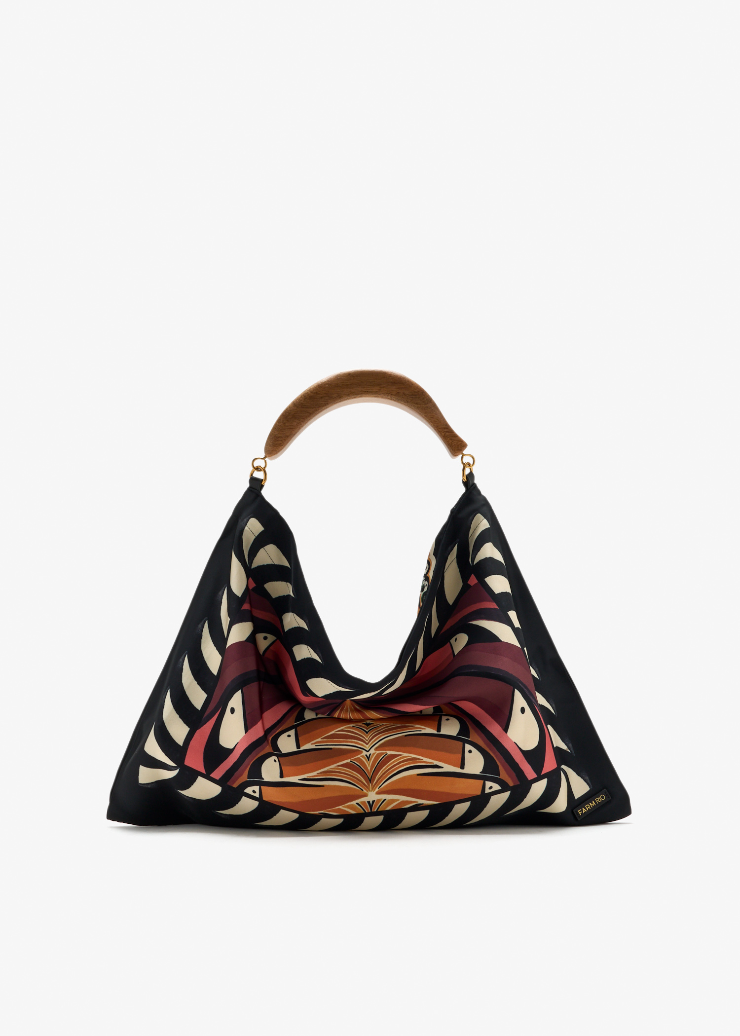 

Satin scarf small bag, Black