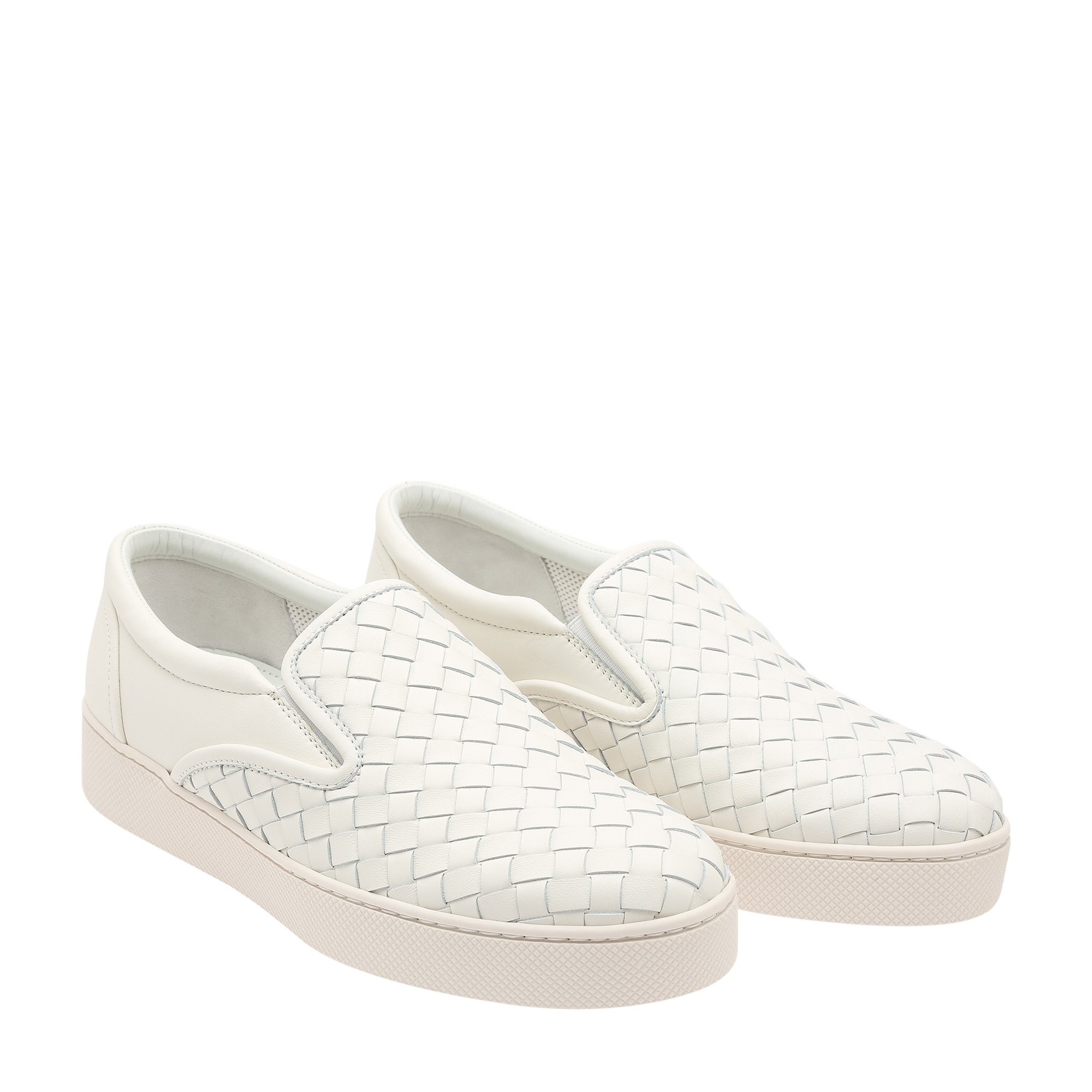 

Dodger intrecciato leather sneakers, White