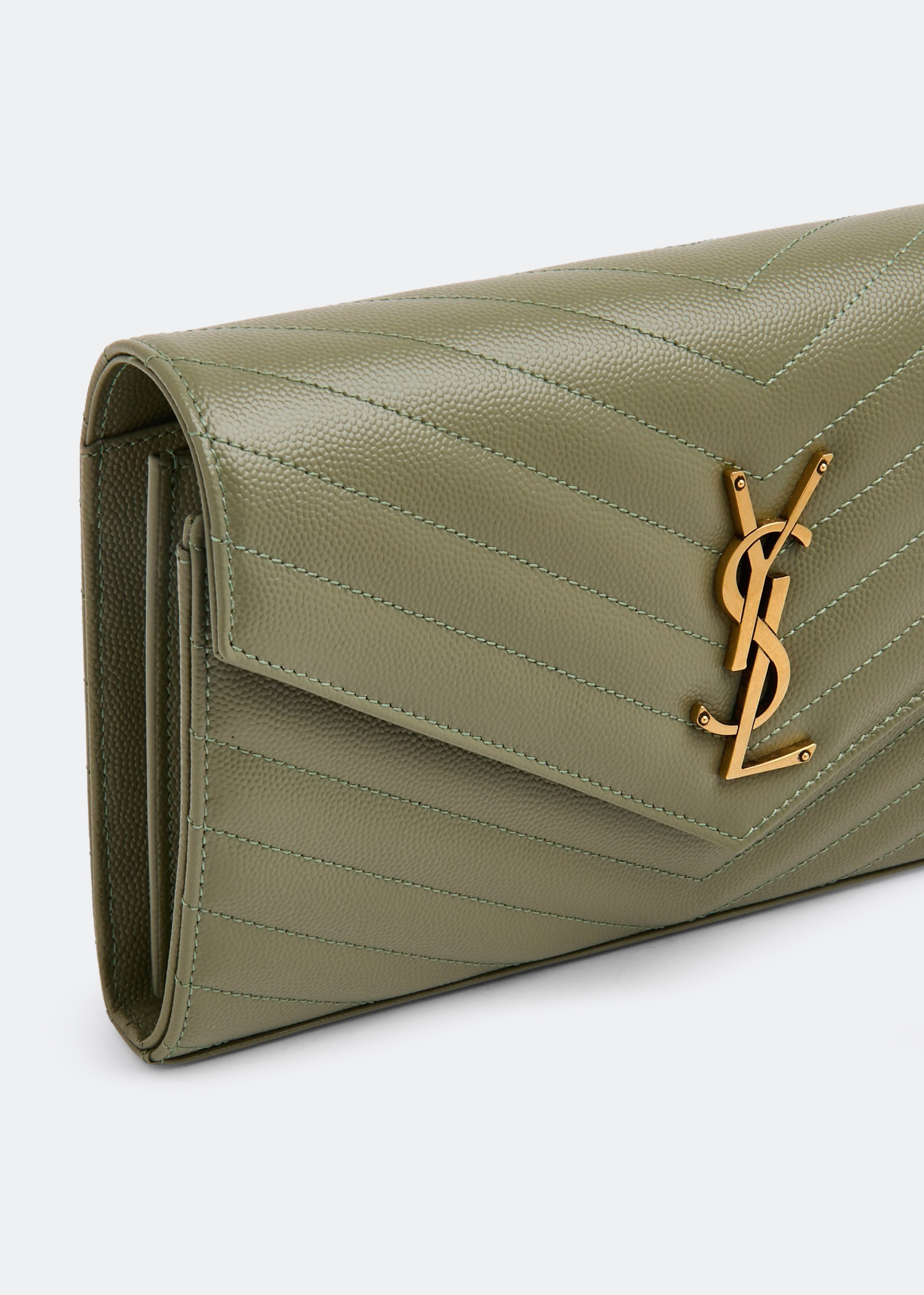 

Monogram chain wallet, Green