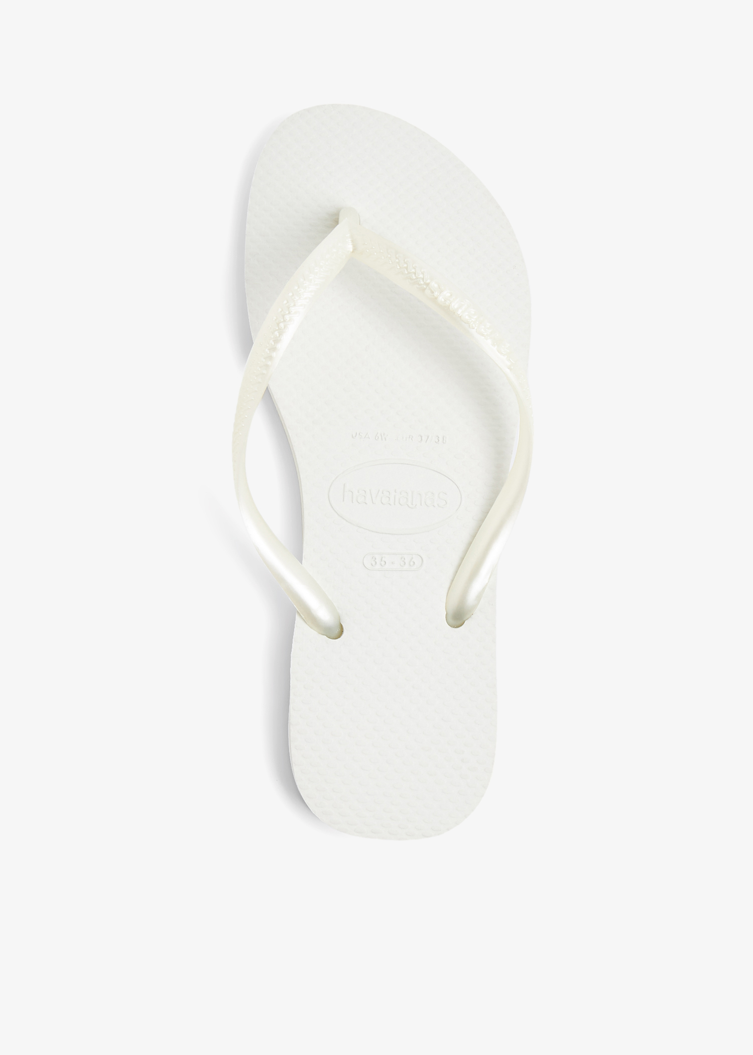 

Rubber flip flops, White